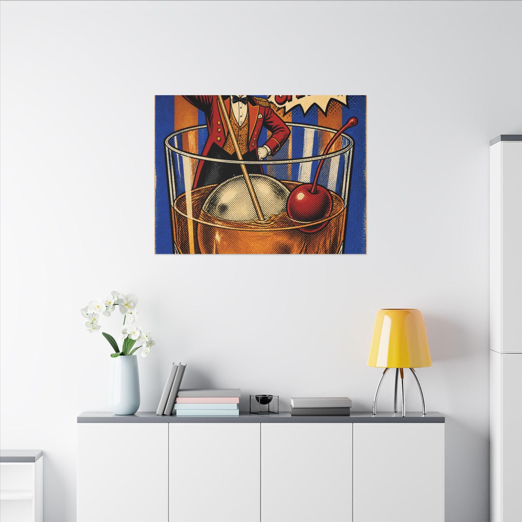 Old Fashioned Ringmaster Wall Art Canvas 16×20 Pop Art Living Room Decor Maximalist Print
