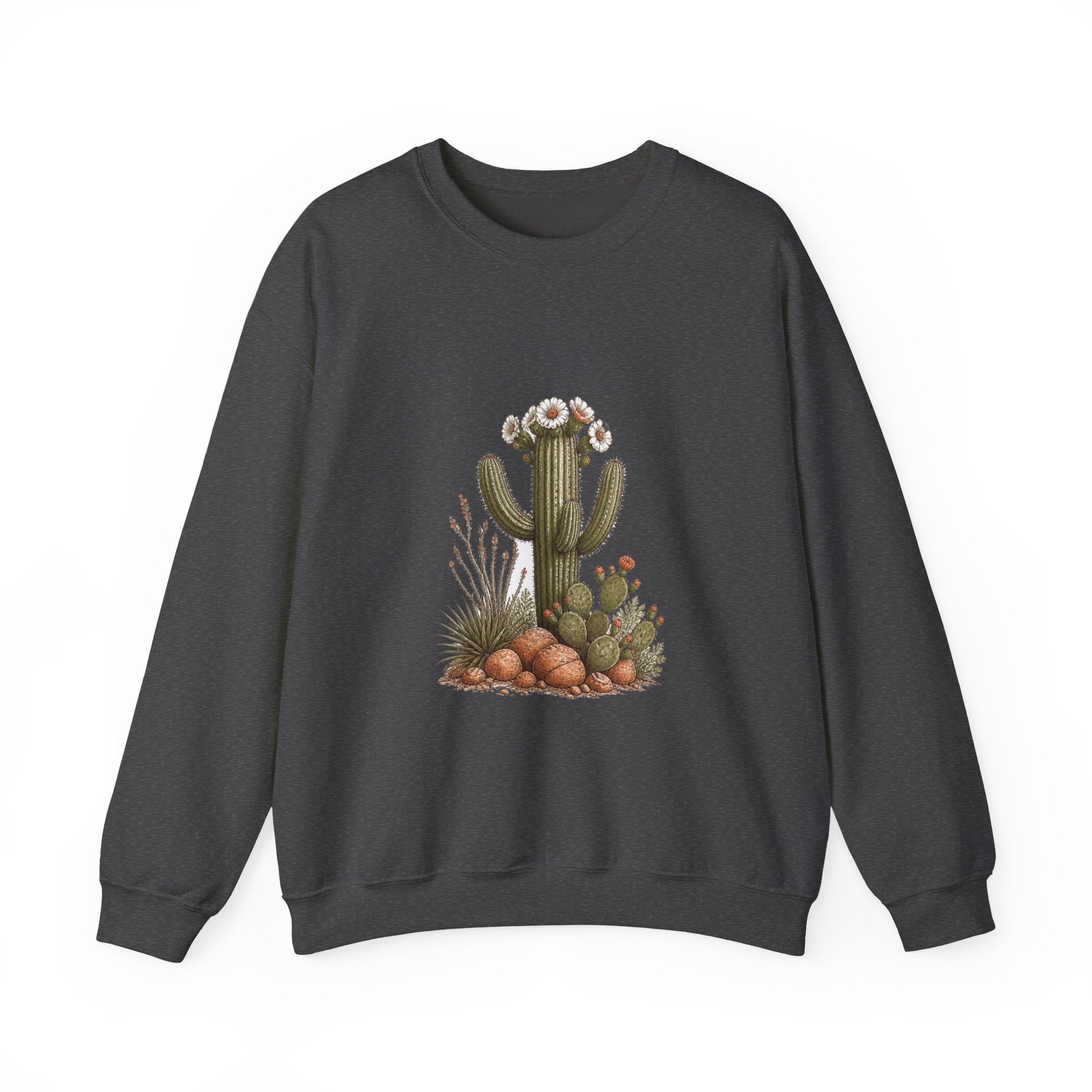 Matching Couple Sweatshirt - Desert & Rainforest Matching Couple Crewneck Sweatshirt Hand-Drawn Art His Hers Best Friend Gift - Design A