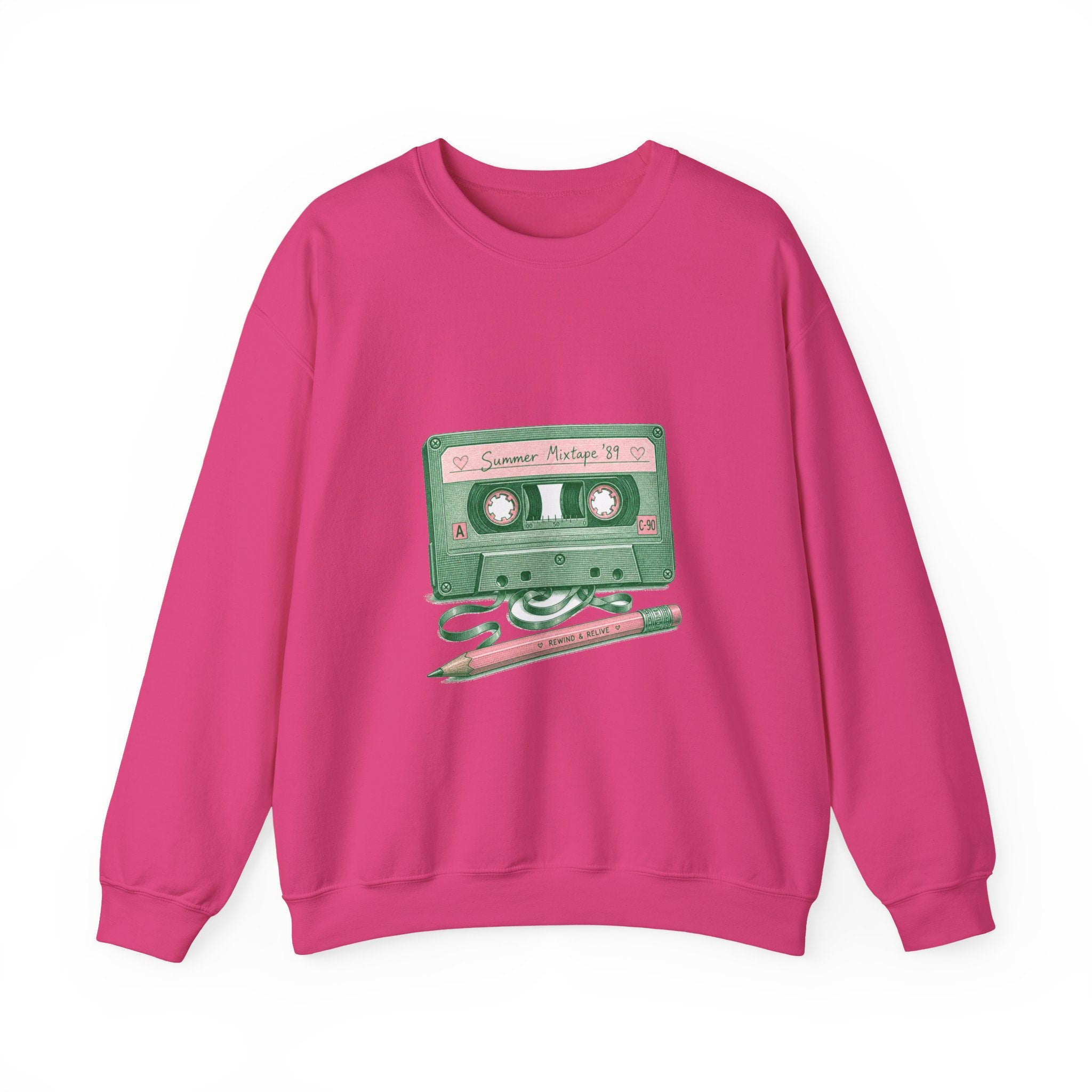 Matching Couple Sweatshirt - Vinyl & Cassette Matching Couple Comfort Colors Crew Vintage Art His Hers Honeymoon Gift - Design B