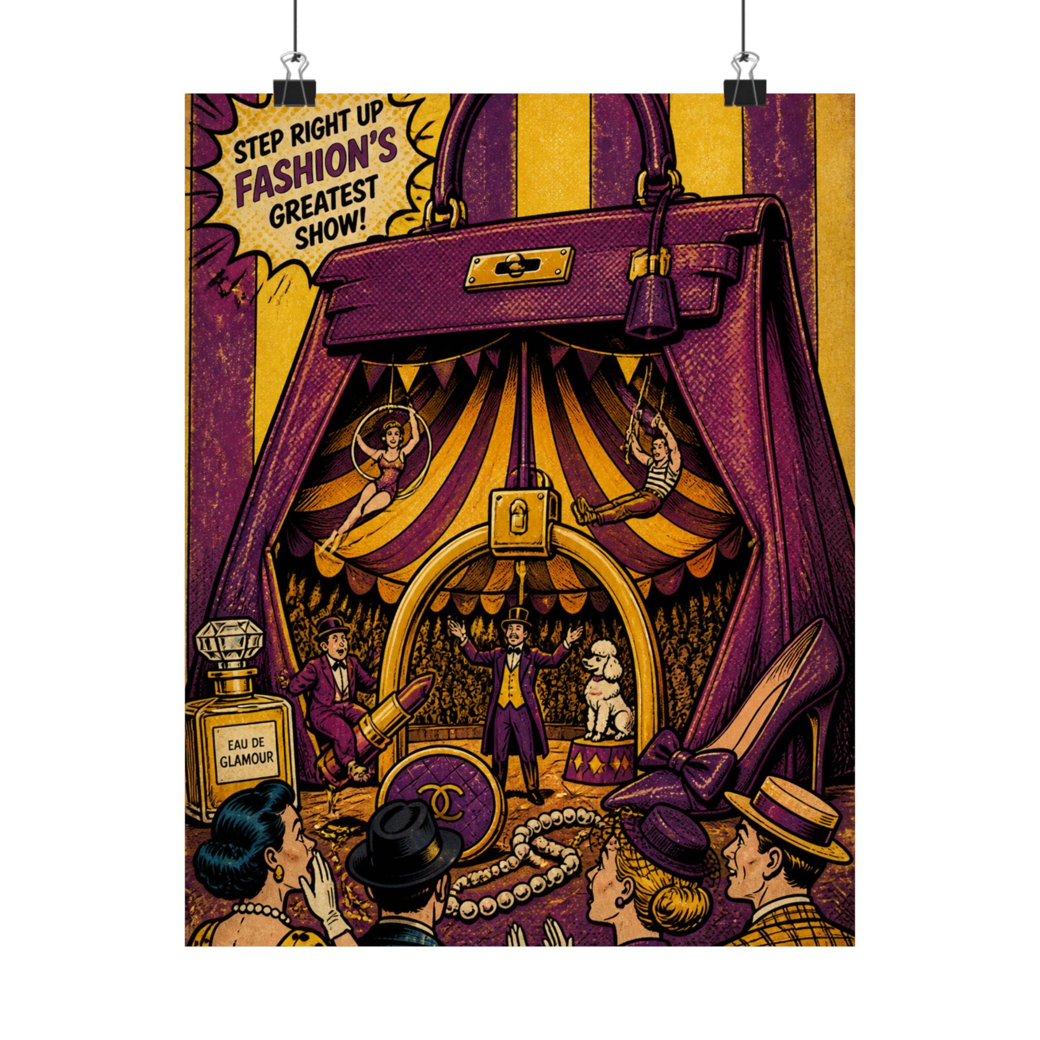 Handbag Big Top Wall Art Poster 24×36 Pop Art Restaurant Decor Maximalist Print