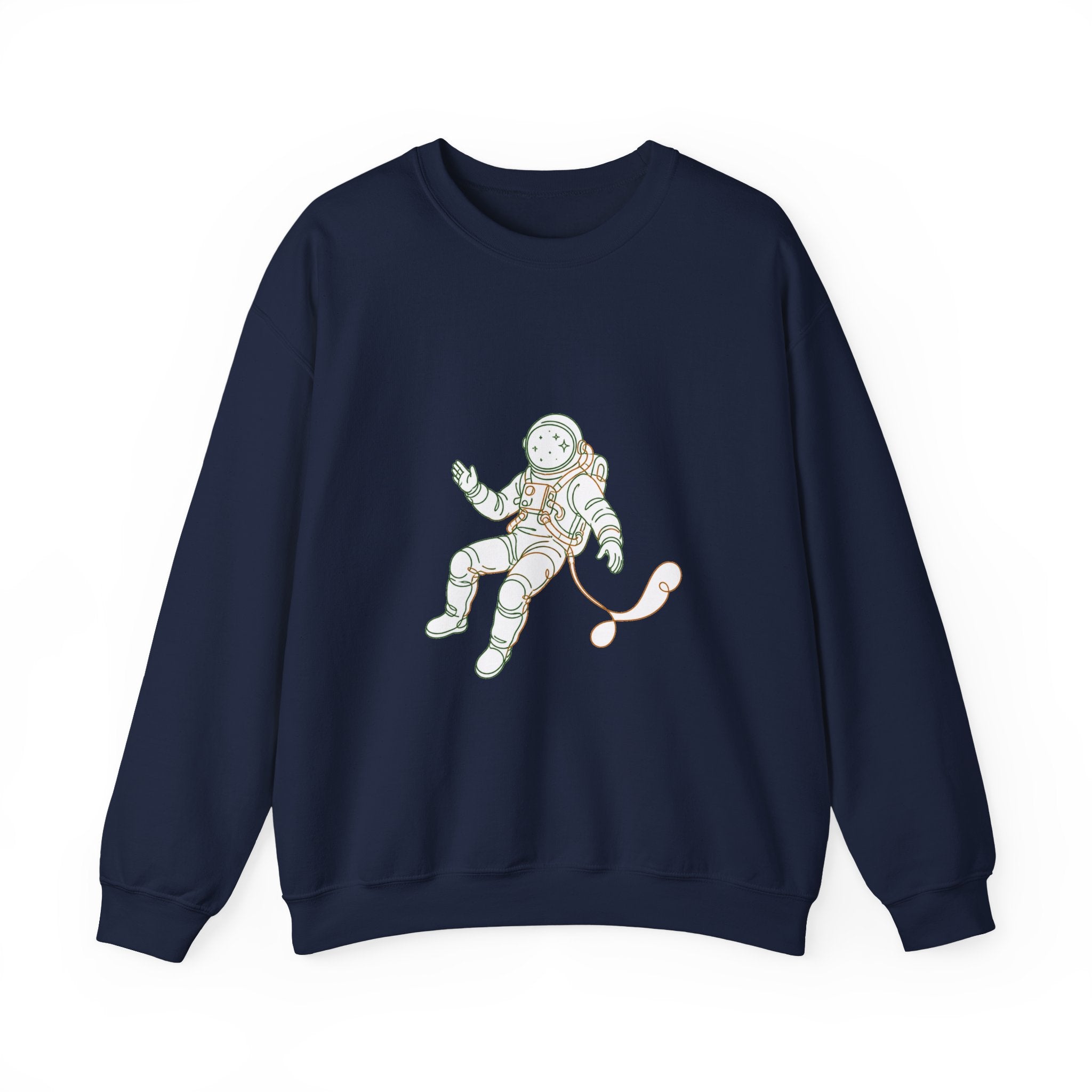 Matching Couple Sweatshirt - Astronaut & Planet Matching Couple Comfort Colors Crew Minimalist Art His Hers Christmas Gift - Design A