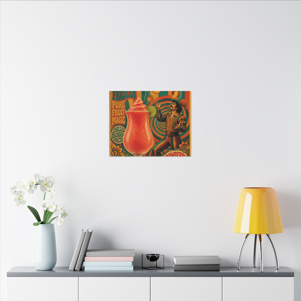 Daiquiri Fruit Juggler Wall Art Canvas 16×20 Psychedelic Cafe Decor Maximalist Print