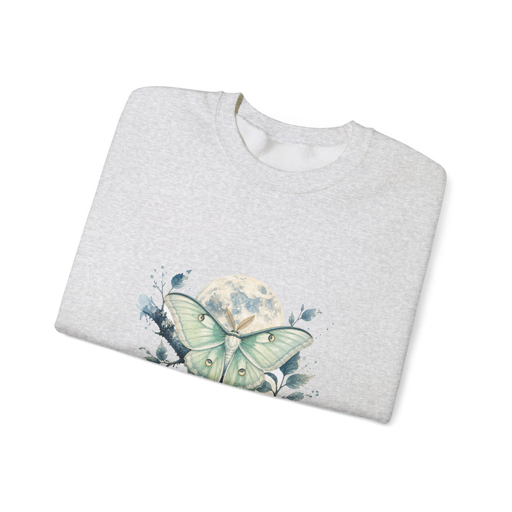 Matching Couple Sweatshirt - Butterfly & Moth Matching Couple Comfort Colors Crew Watercolor Art His Hers Birthday Gift - Design B