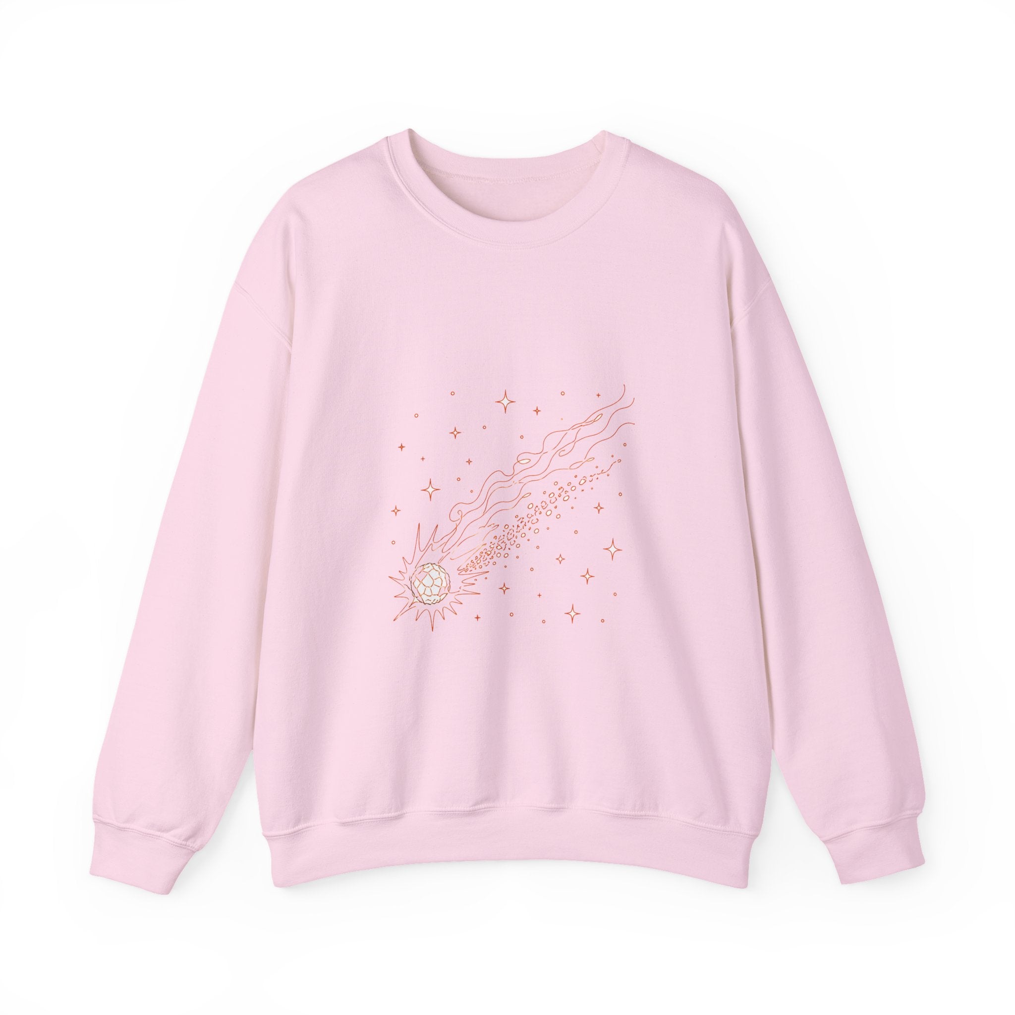 Matching Couple Sweatshirt - Comet & Asteroid Matching Couple Crewneck Sweatshirt Minimalist Art His Hers Valentine Gift - Design A