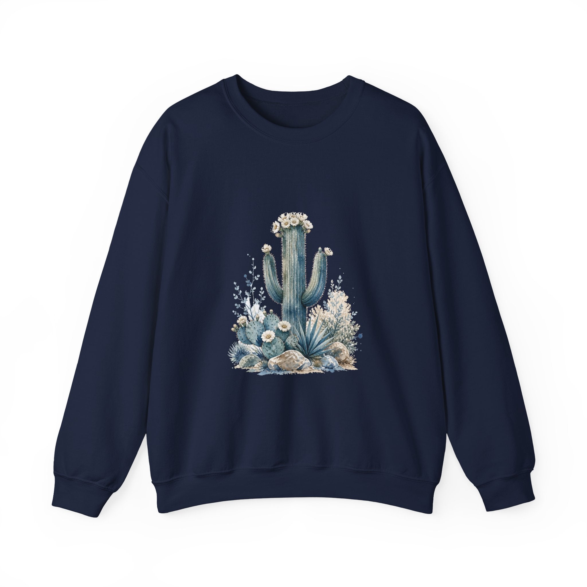 Matching Couple Sweatshirt - Desert & Rainforest Matching Couple Premium Fleece Sweatshirt Watercolor Art His Hers Birthday Gift - Design A