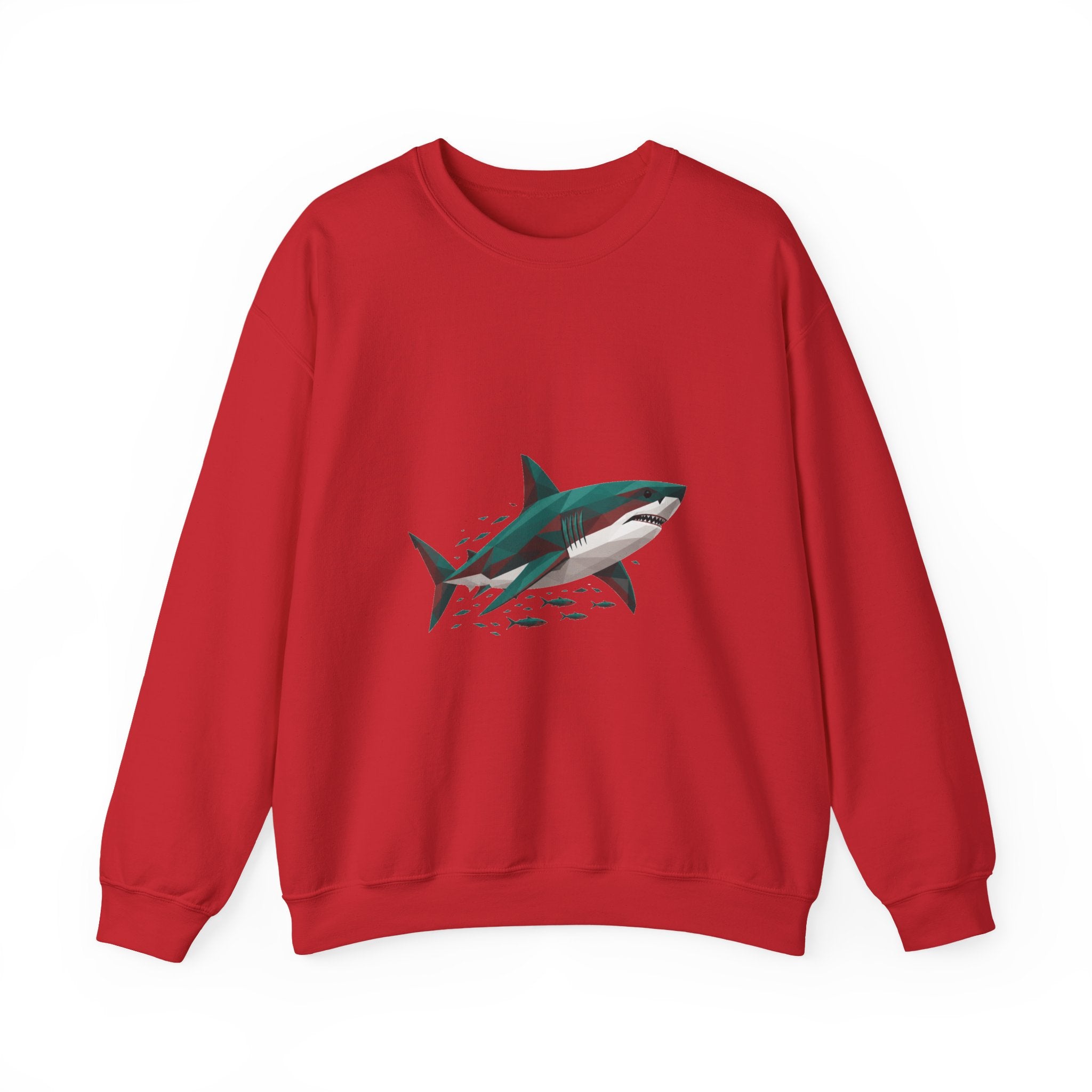 Matching Couple Sweatshirt - Shark & Dolphin Matching Couple Comfort Colors Crew Geometric Art His Hers Love Gift - Design A