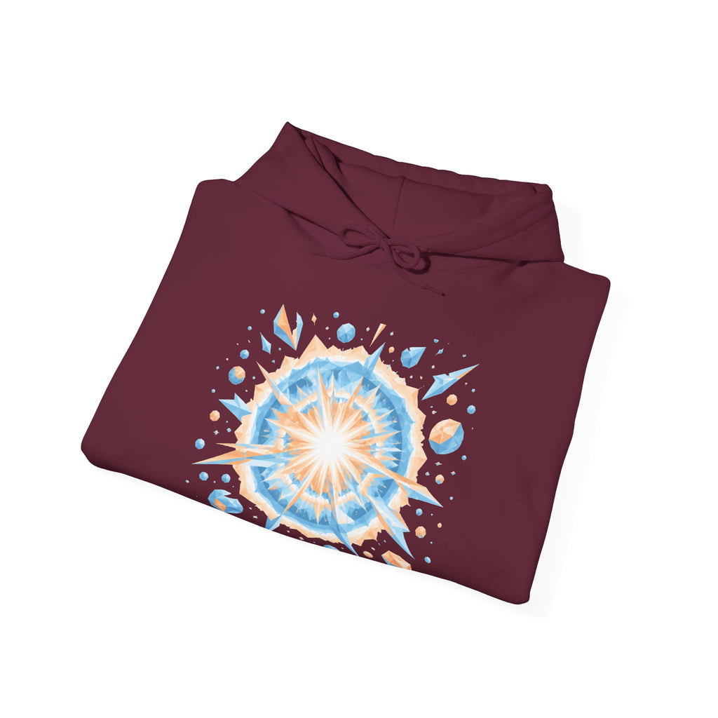 Matching Couple Sweatshirt - Galaxy & Supernova Matching Couple Hooded Sweatshirt Geometric Art His Hers Couple Gift - Design B