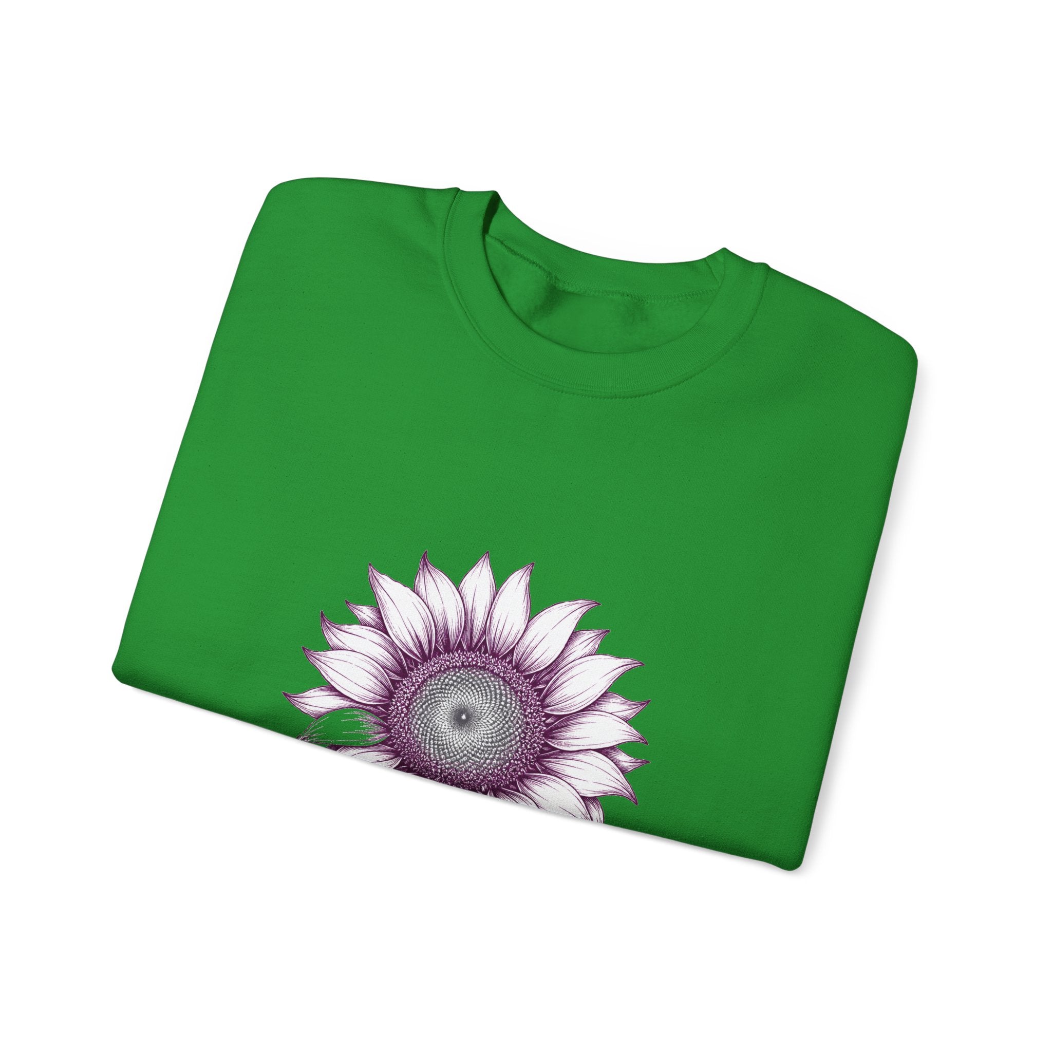 Matching Couple Sweatshirt - Sunflower & Moonflower Matching Couple Premium Fleece Sweatshirt Hand-Drawn Art His Hers Anniversary Gift - Design A