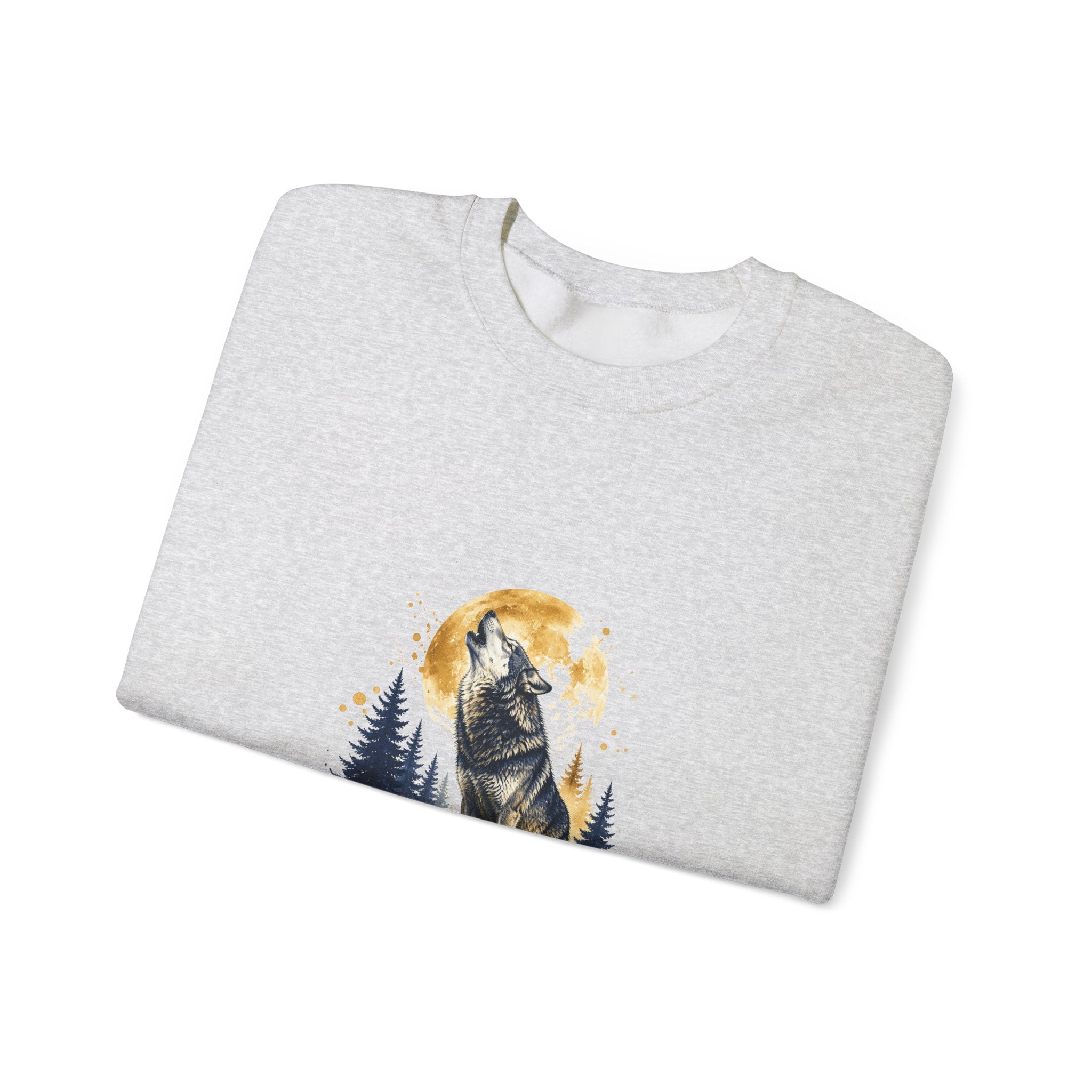 Matching Couple Sweatshirt - Wolf & Dove Matching Couple Comfort Colors Crew Watercolor Art His Hers Birthday Gift - Design A