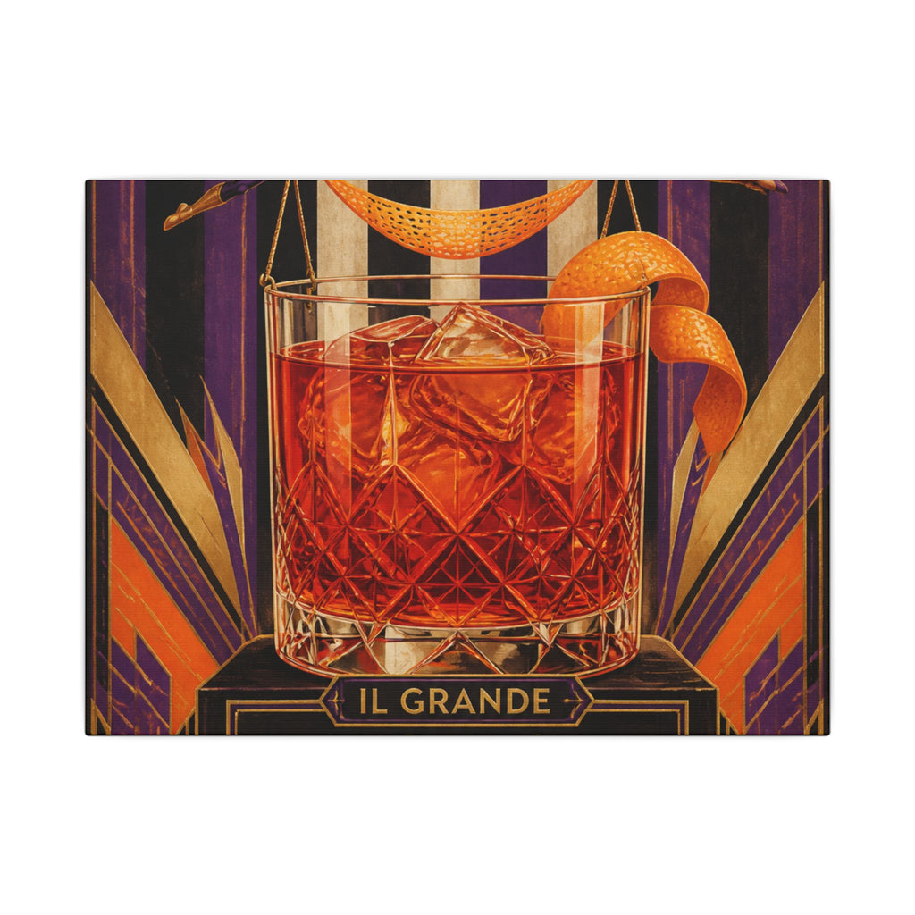 Negroni Trapeze Act Wall Art Canvas 16×20 Art Deco Entryway Decor Maximalist Print