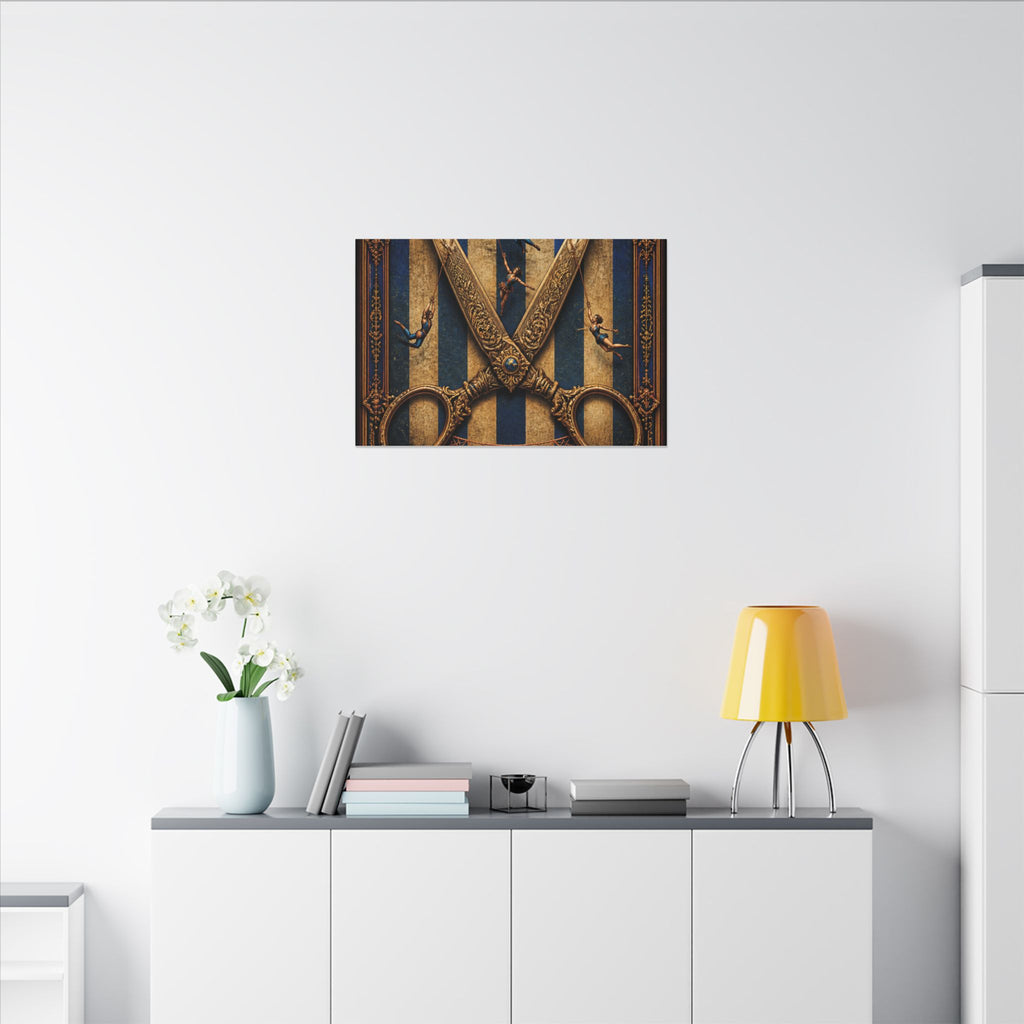Giant Scissors Trapeze Wall Art Canvas 16×20 Baroque Home Office Decor Maximalist Print