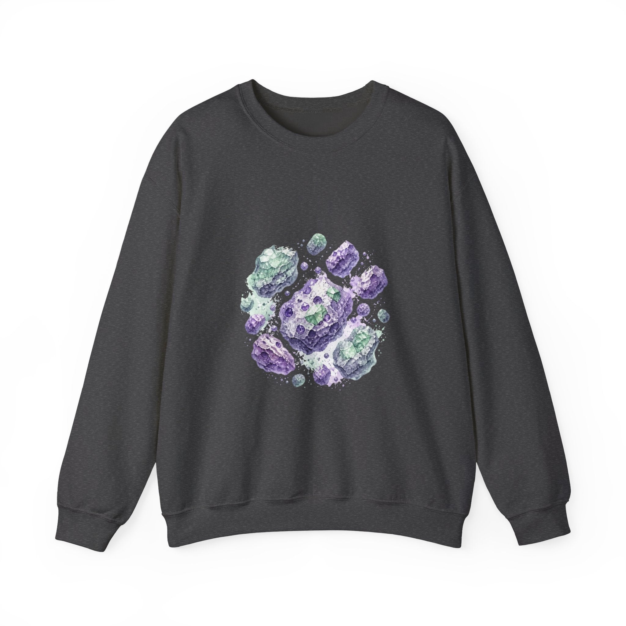 Matching Couple Sweatshirt - Comet & Asteroid Matching Couple Premium Fleece Sweatshirt Watercolor Art His Hers Birthday Gift - Design B