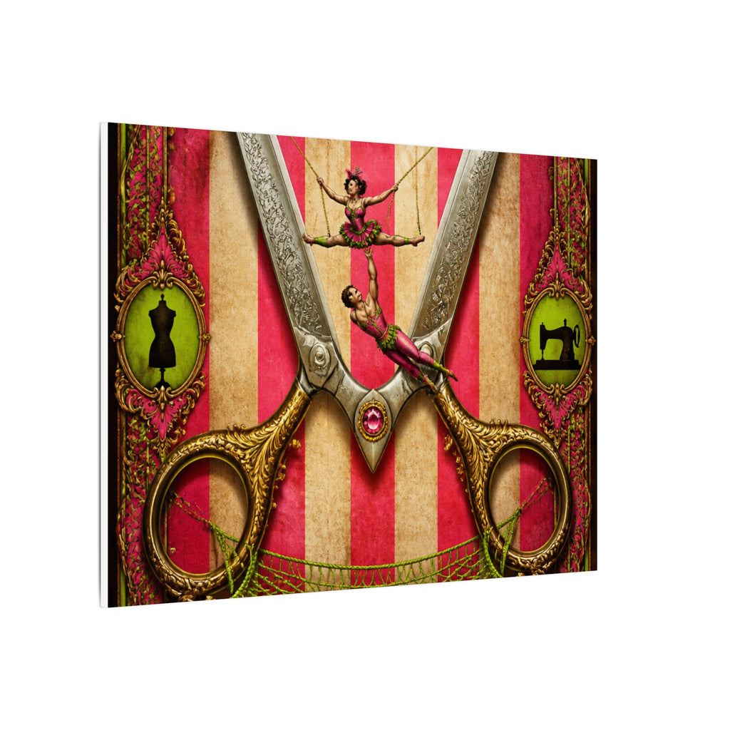 Giant Scissors Trapeze Wall Art Canvas 24×36 Baroque Studio Decor Maximalist Print