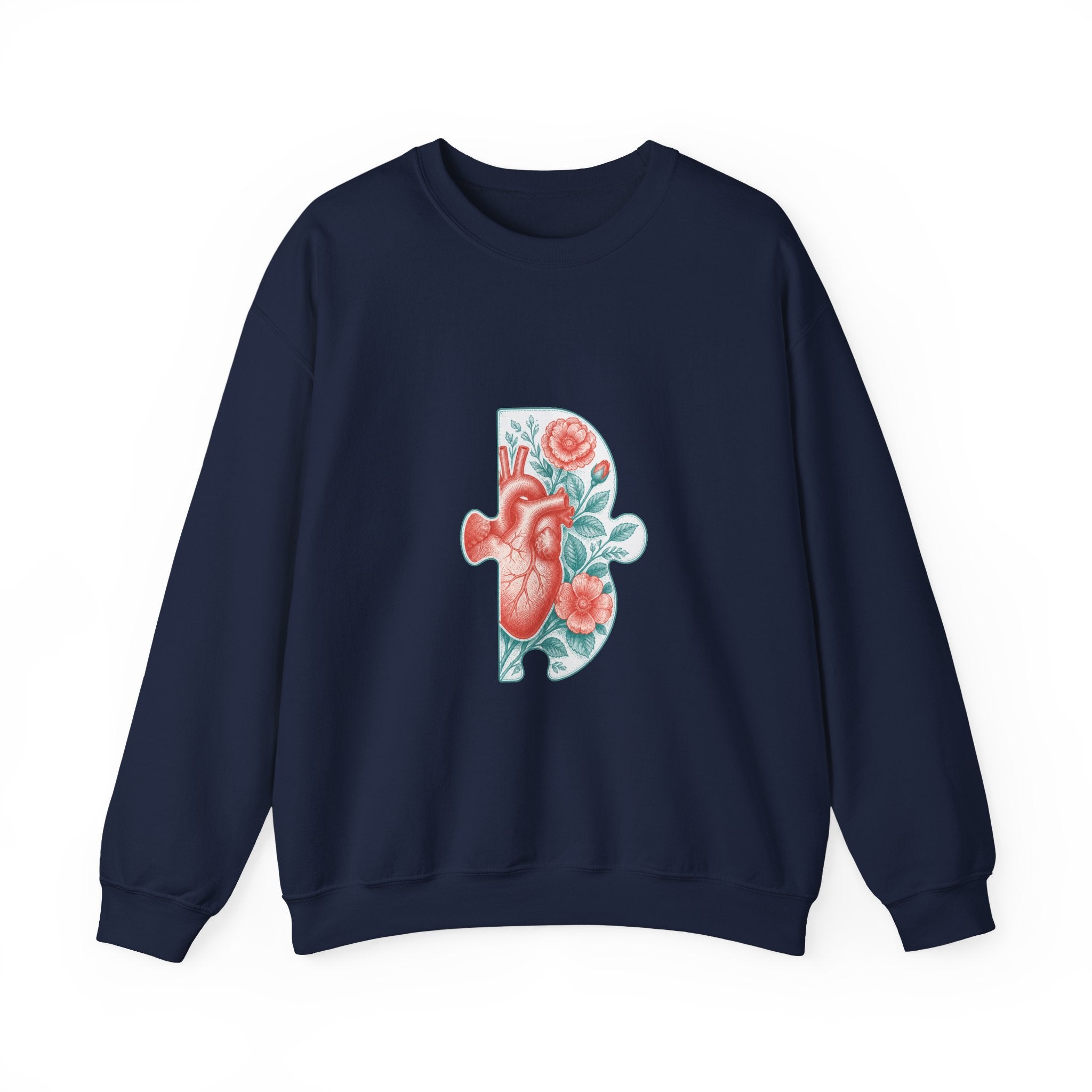 Matching Couple Sweatshirt - Puzzle Pieces Matching Couple Crewneck Sweatshirt Vintage Art His Hers Wedding Gift - Design B