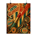 Lipstick Cannon Wall Art Poster 24×36 Psychedelic Dining Room Decor Maximalist Print