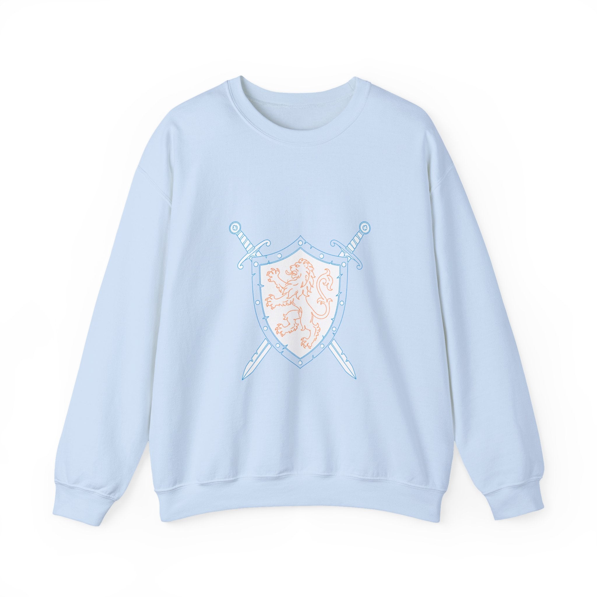 Matching Couple Sweatshirt - Crown & Shield Matching Couple Comfort Colors Crew Minimalist Art His Hers Christmas Gift - Design B