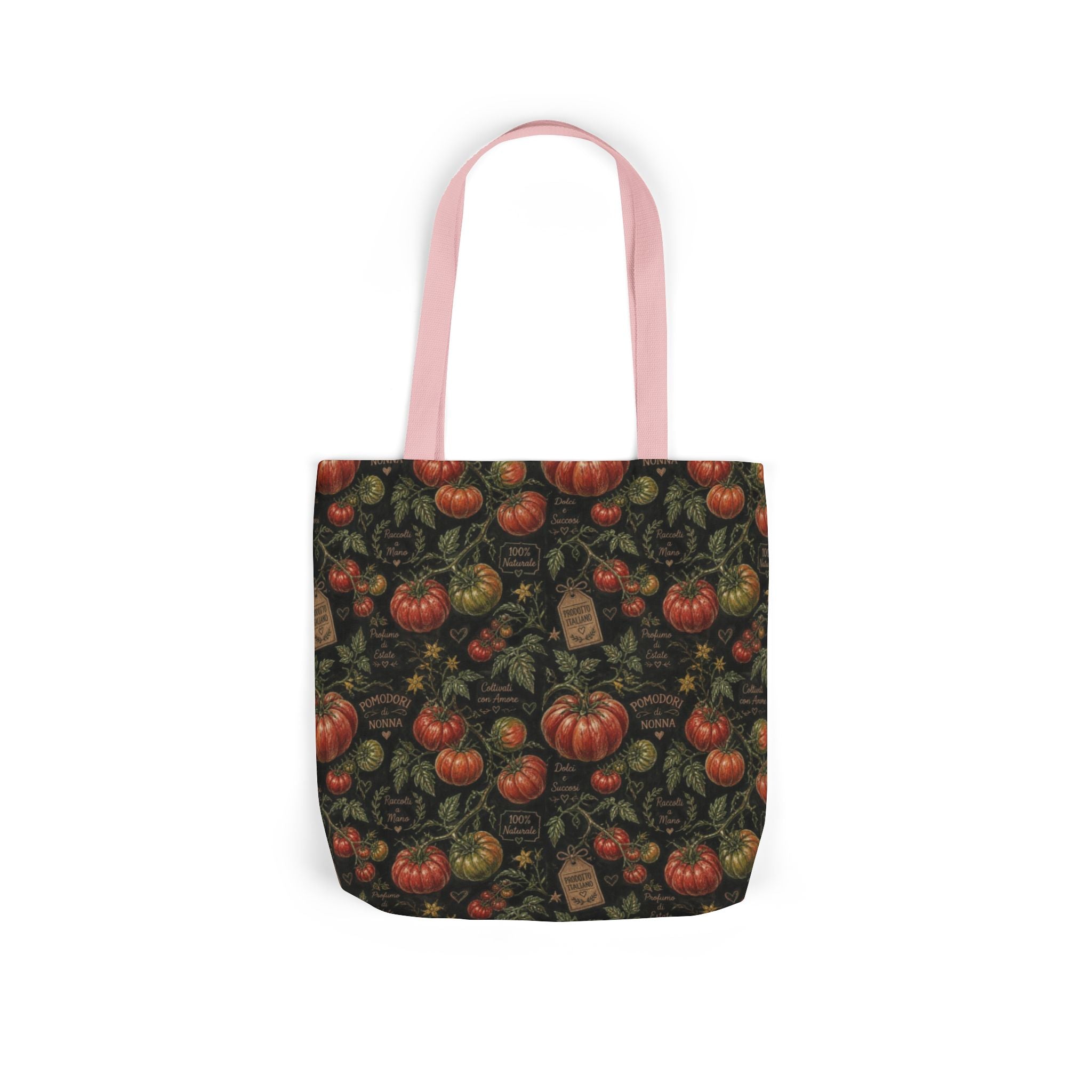 Heritage Tomatoes Canvas Tote Bag Mediterranean Kitchen Chalk Art Design Italian Cottagecore Gift
