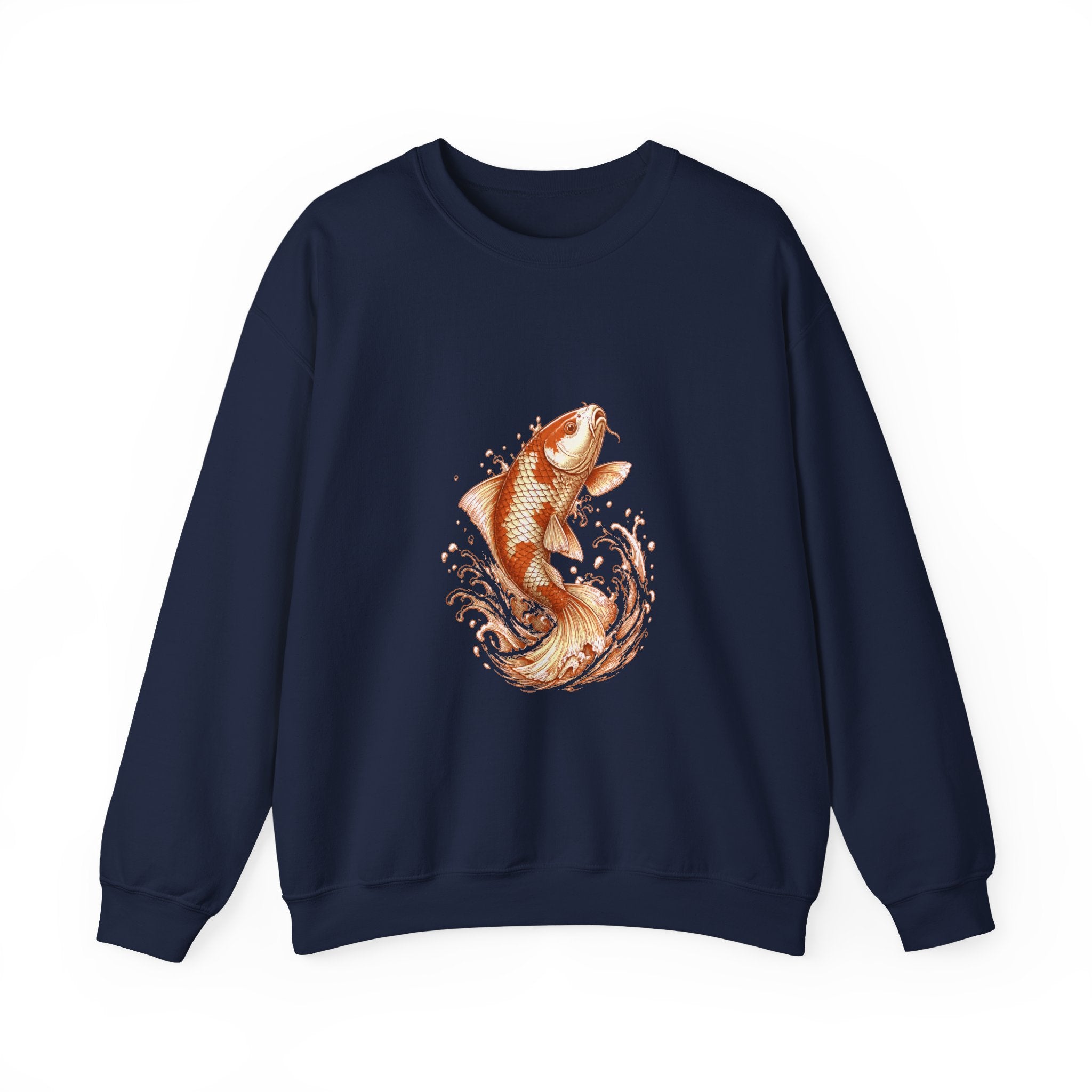 Matching Couple Sweatshirt - Koi Fish Yin Yang Matching Couple Comfort Colors Crew Hand-Drawn Art His Hers Anniversary Gift - Design A