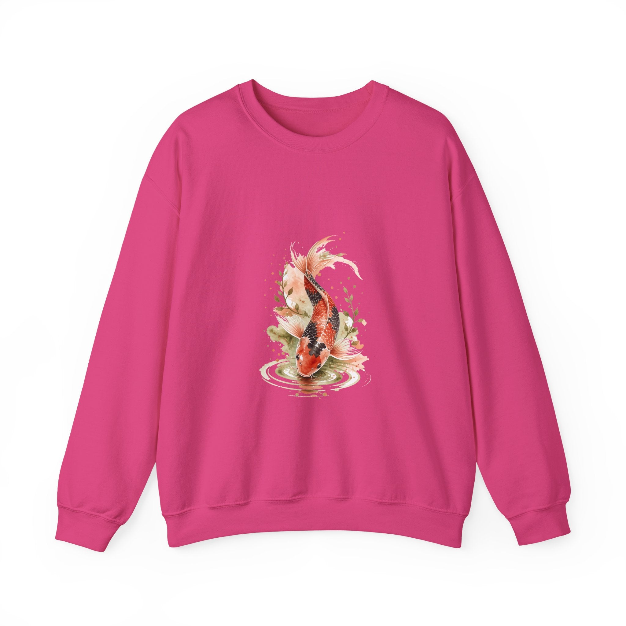 Matching Couple Sweatshirt - Koi Fish Yin Yang Matching Couple Comfort Colors Crew Watercolor Art His Hers Birthday Gift - Design B
