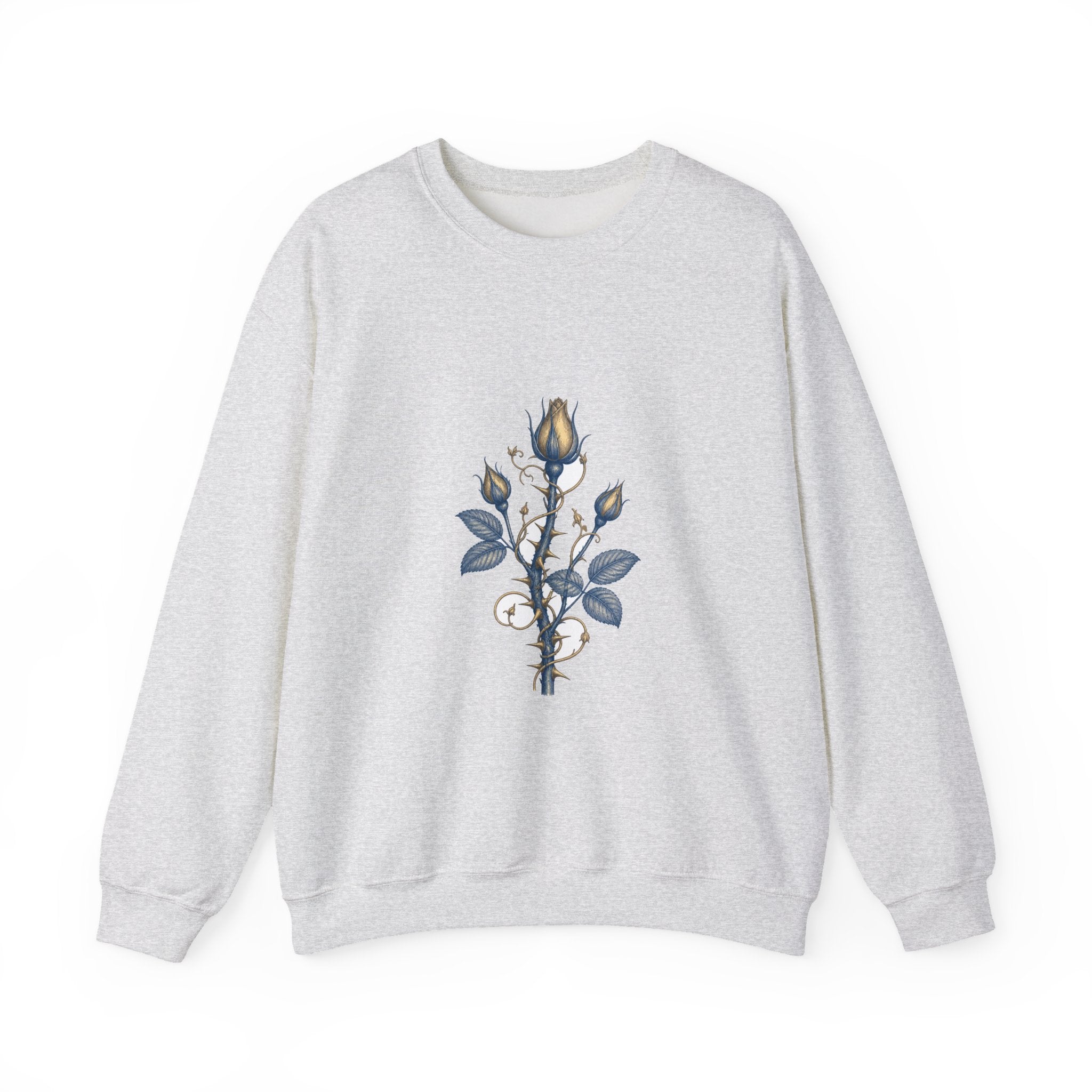 Matching Couple Sweatshirt - Rose & Thorn Matching Couple Comfort Colors Crew Vintage Art His Hers Honeymoon Gift - Design B