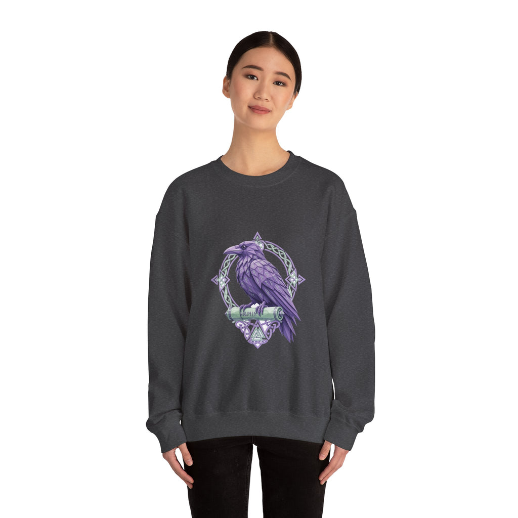 Matching Couple Sweatshirt - Huginn & Muninn Matching Couple Comfort Colors Crew Geometric Art His Hers Love Gift - Design B