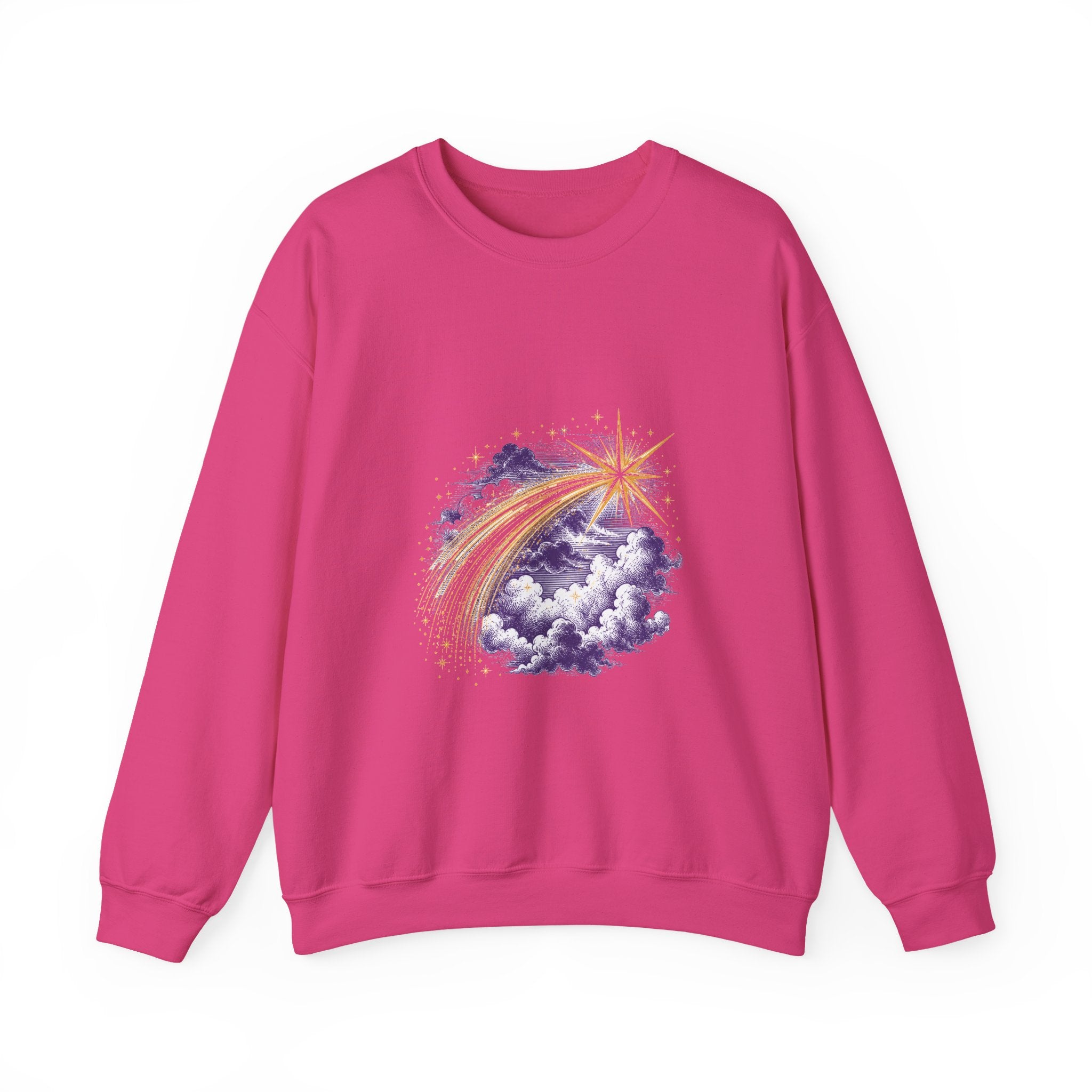 Matching Couple Sweatshirt - Shooting Star & North Star Matching Couple Comfort Colors Crew Vintage Art His Hers Honeymoon Gift - Design A