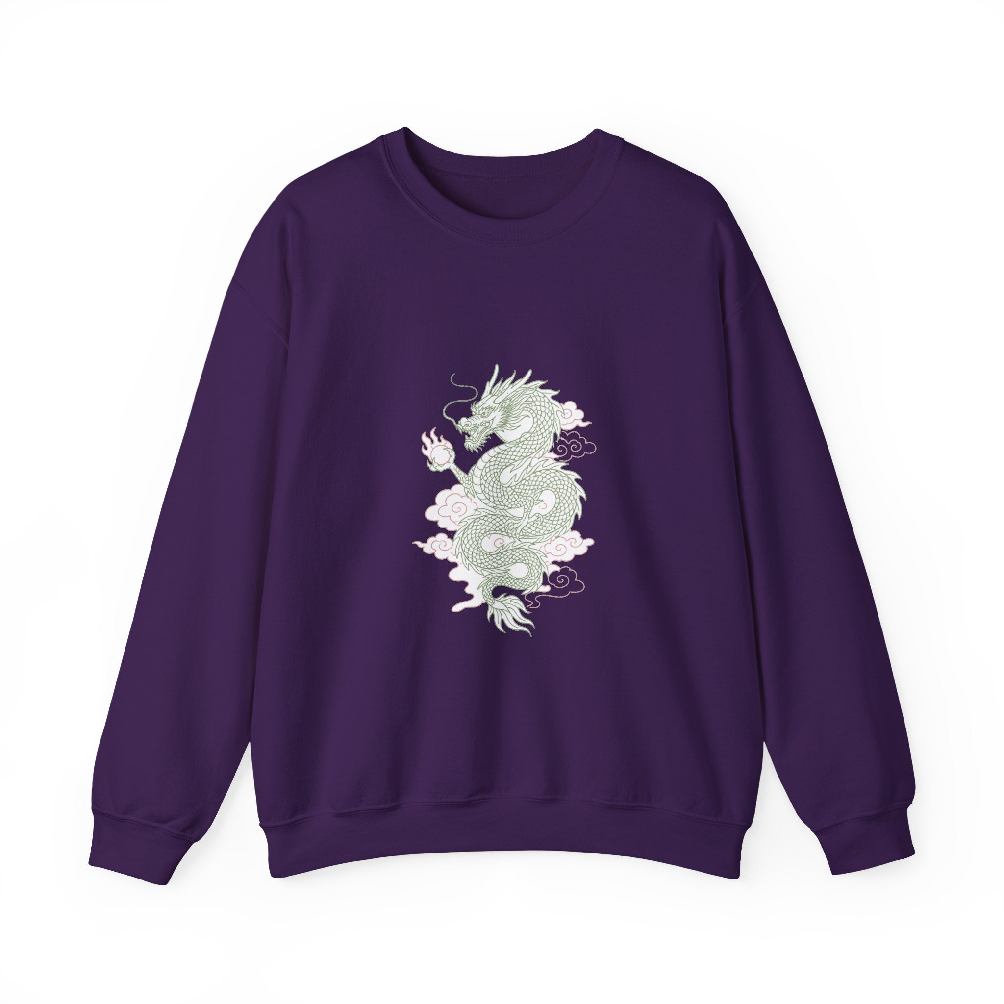 Matching Couple Sweatshirt - Dragon & Phoenix Matching Couple Premium Fleece Sweatshirt Minimalist Art His Hers Christmas Gift - Design A