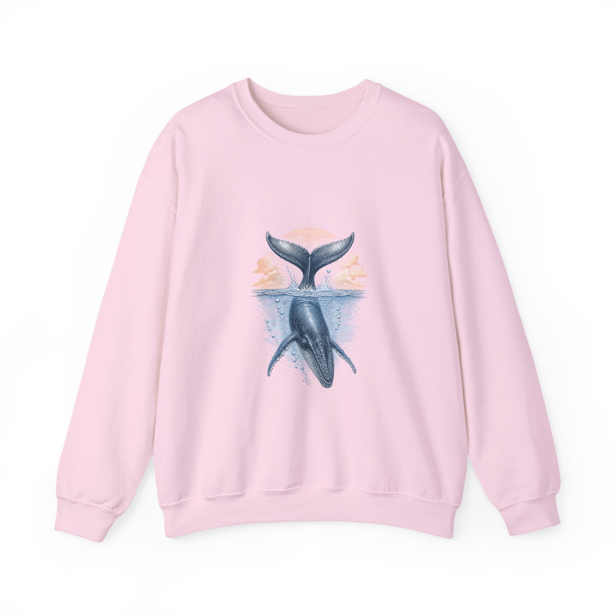 Matching Couple Sweatshirt - Eagle & Whale Matching Couple Comfort Colors Crew Vintage Art His Hers Honeymoon Gift - Design B