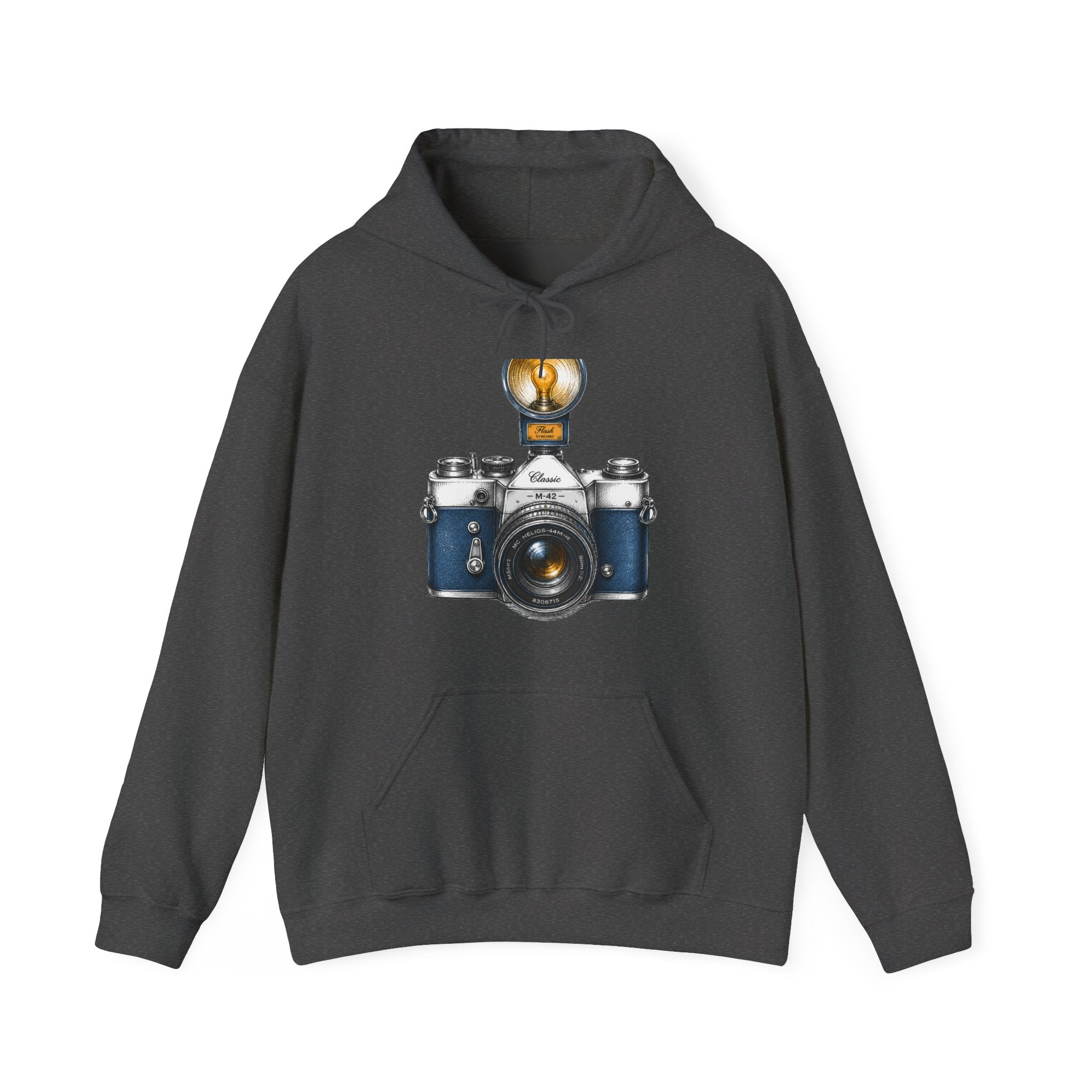 Matching Couple Sweatshirt - Camera & Film Matching Couple Hooded Sweatshirt Hand-Drawn Art His Hers Best Friend Gift - Design A
