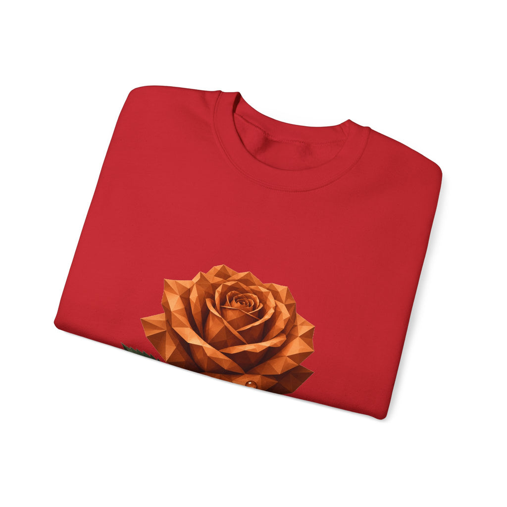 Matching Couple Sweatshirt - Rose & Thorn Matching Couple Premium Fleece Sweatshirt Geometric Art His Hers Love Gift - Design A