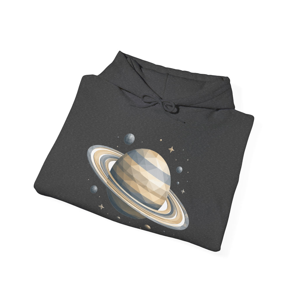 Matching Couple Sweatshirt - Saturn & Jupiter Matching Couple Hooded Sweatshirt Geometric Art His Hers Couple Gift - Design A