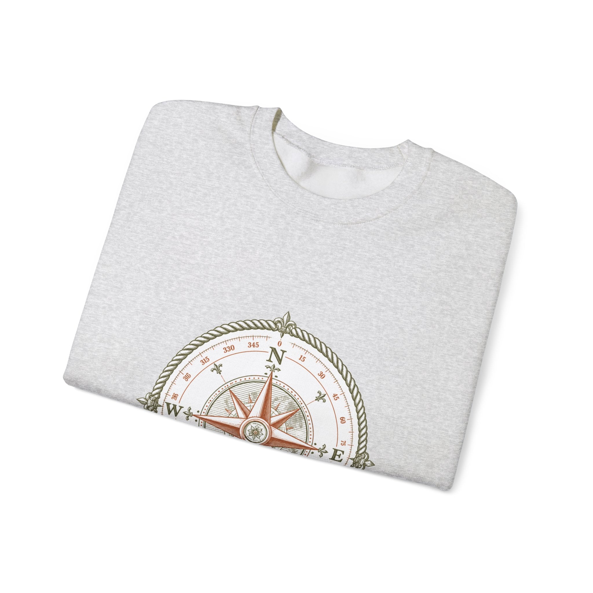 Matching Couple Sweatshirt - Compass North & South Matching Couple Comfort Colors Crew Vintage Art His Hers Honeymoon Gift - Design A
