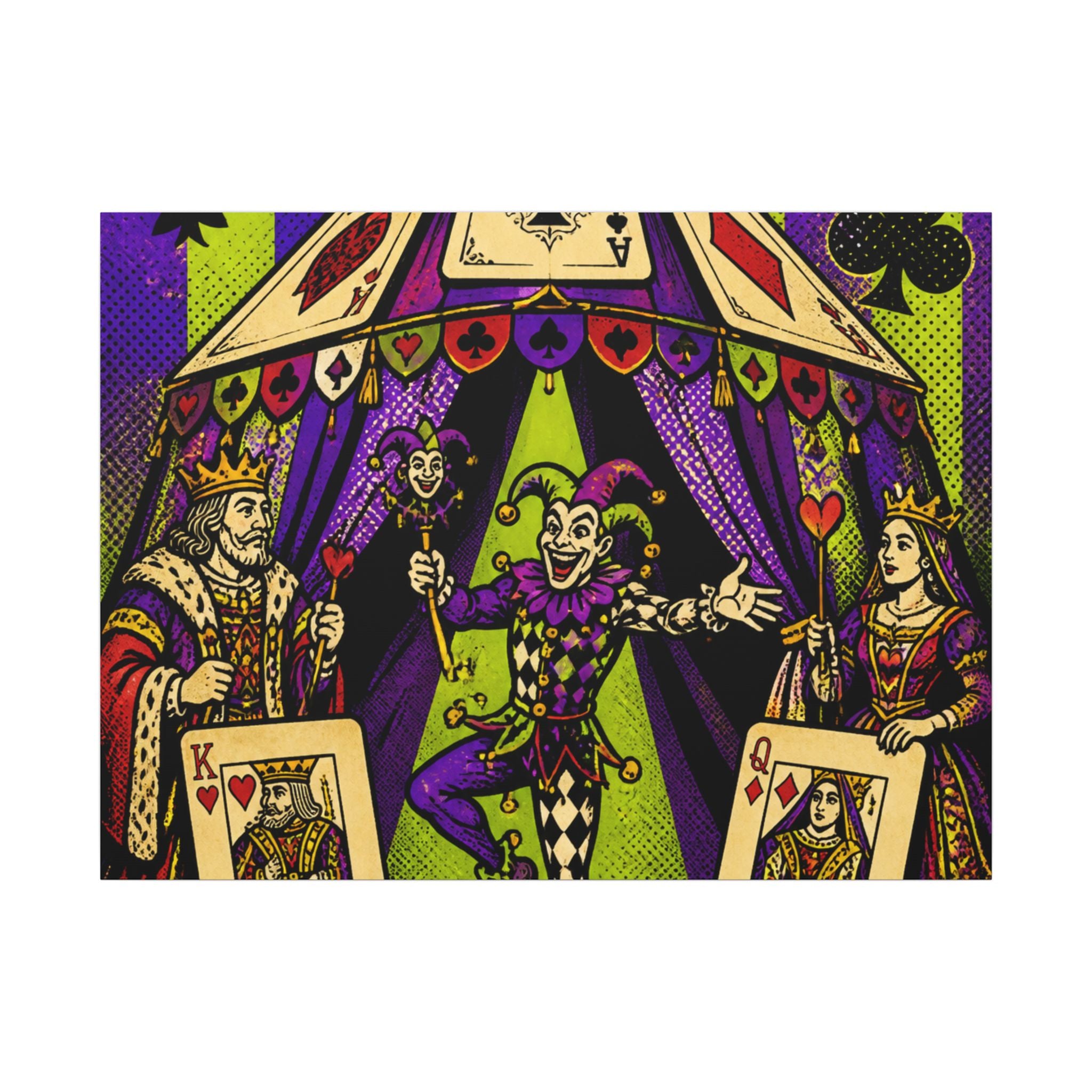 Playing Cards Tent Wall Art Canvas 16×20 Pop Art Living Room Decor Maximalist Print