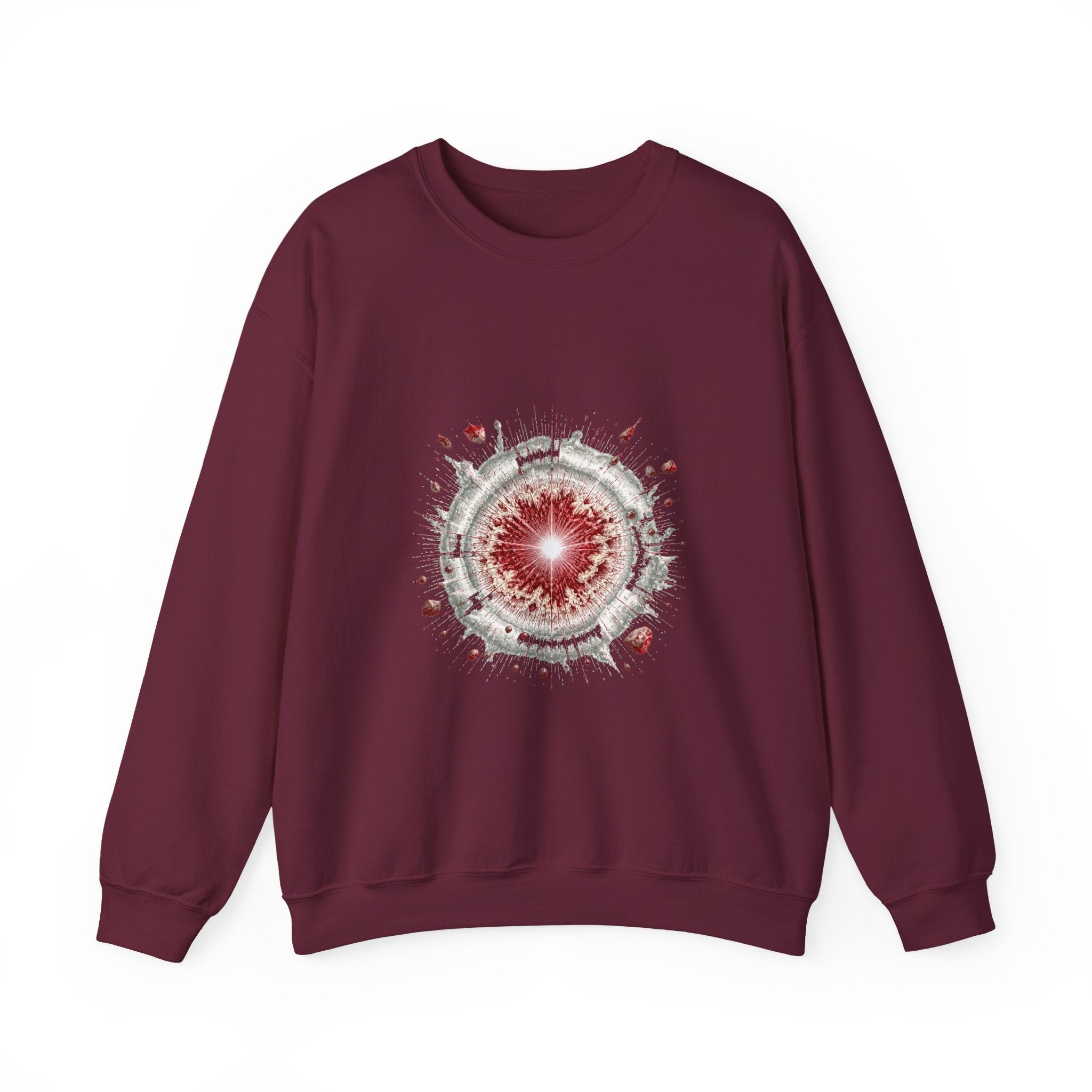 Matching Couple Sweatshirt - Galaxy & Supernova Matching Couple Premium Fleece Sweatshirt Hand-Drawn Art His Hers Anniversary Gift - Design B