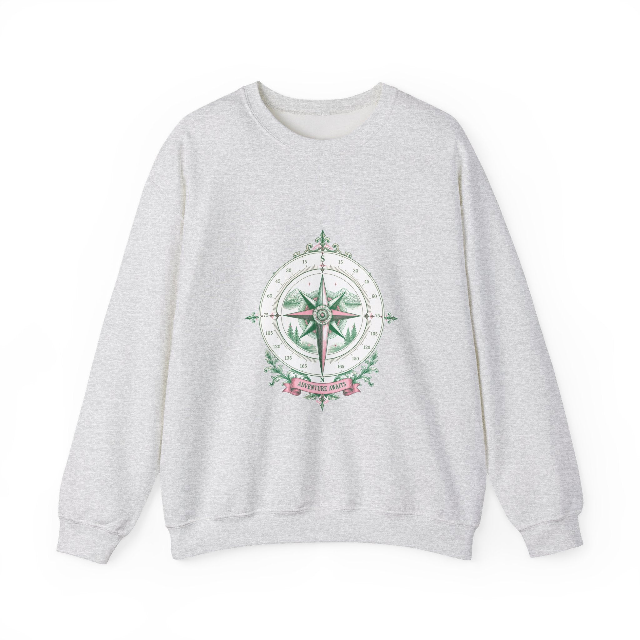 Matching Couple Sweatshirt - Compass North & South Matching Couple Premium Fleece Sweatshirt Vintage Art His Hers Honeymoon Gift - Design B