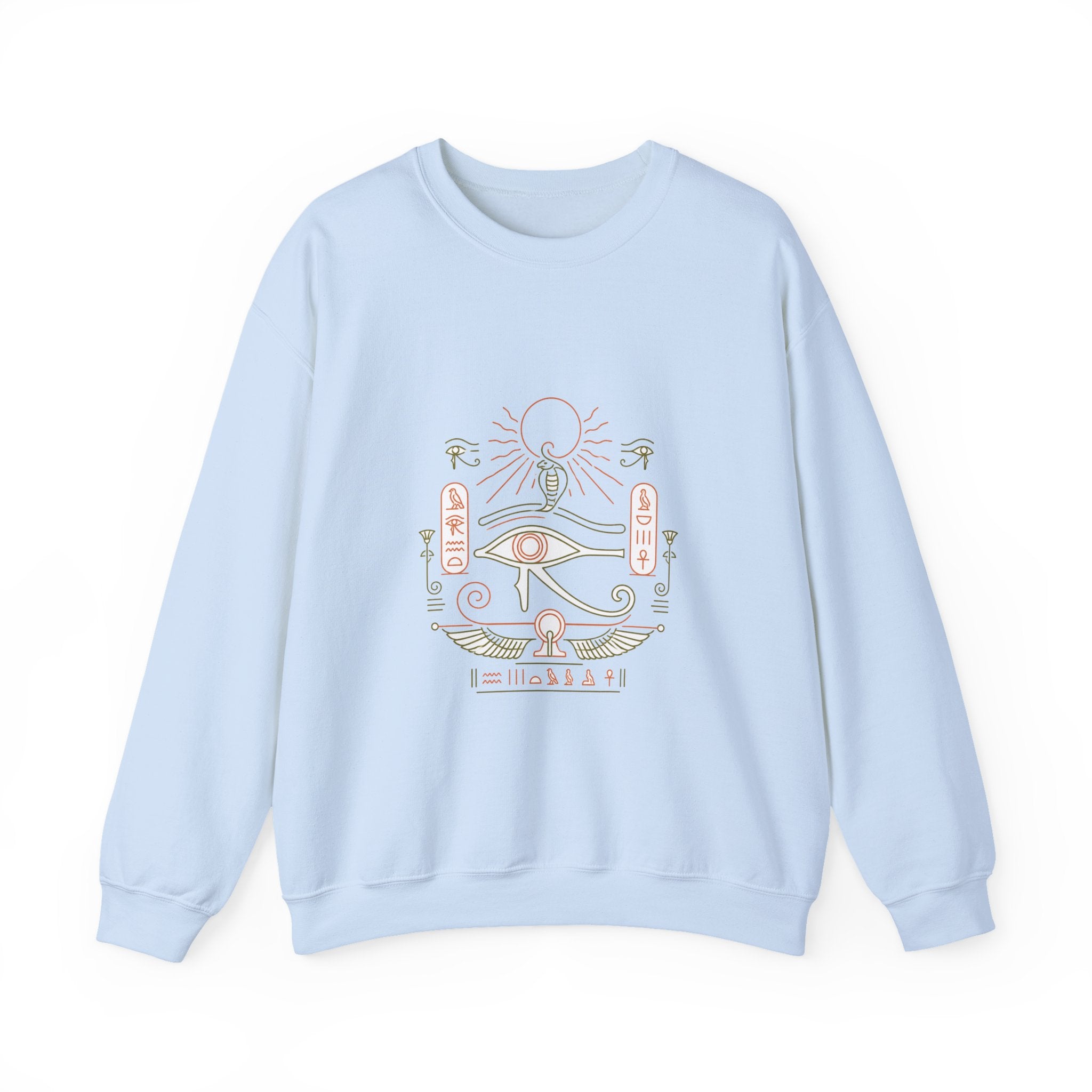 Matching Couple Sweatshirt - Eye of Ra & Horus Matching Couple Premium Fleece Sweatshirt Minimalist Art His Hers Christmas Gift - Design A