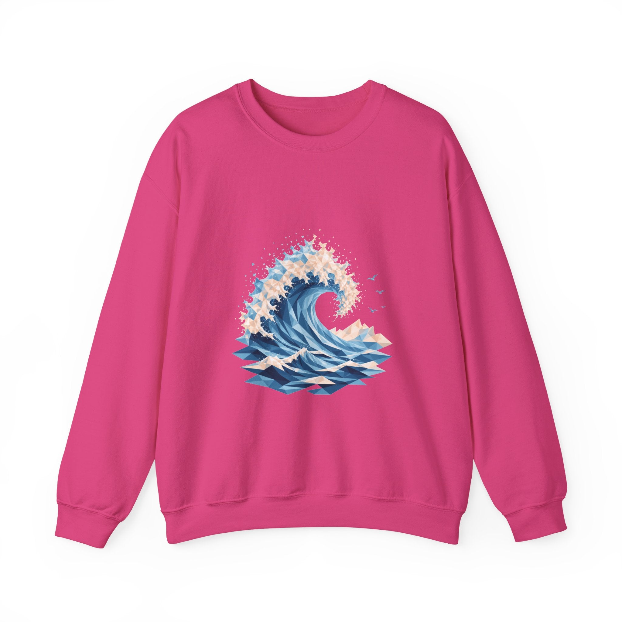 Matching Couple Sweatshirt - Mountain & Ocean Matching Couple Comfort Colors Crew Geometric Art His Hers Love Gift - Design B