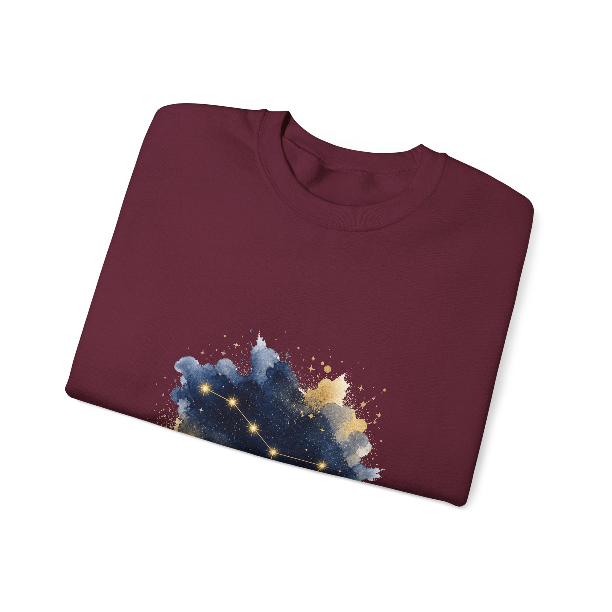 Matching Couple Sweatshirt - Big & Little Dipper Matching Couple Comfort Colors Crew Watercolor Art His Hers Birthday Gift - Design A