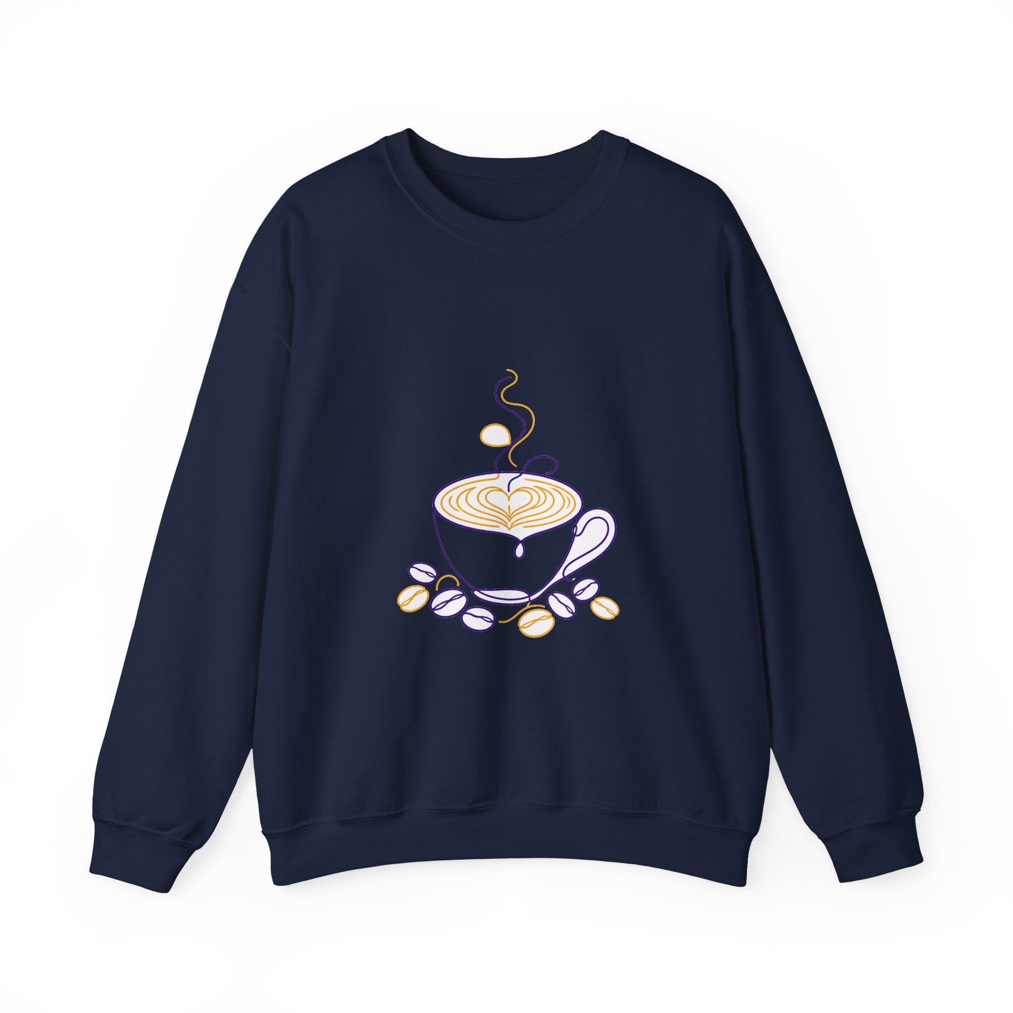 Matching Couple Sweatshirt - Coffee & Tea Matching Couple Crewneck Sweatshirt Minimalist Art His Hers Valentine Gift - Design A