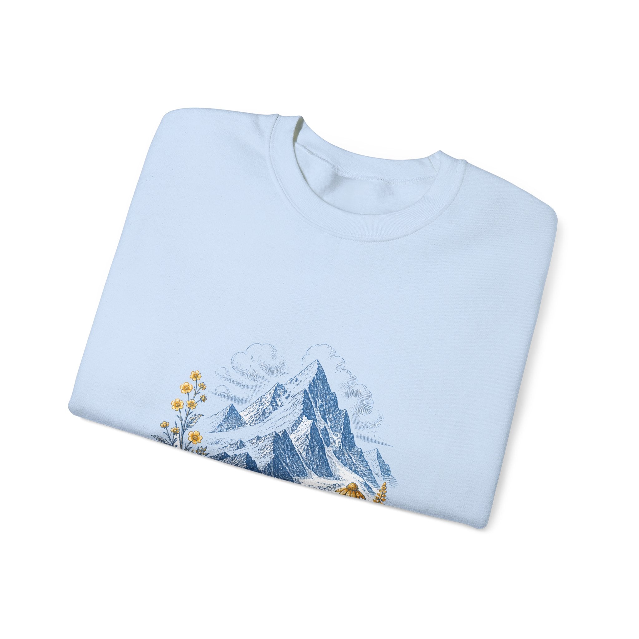 Matching Couple Sweatshirt - Mountain & Ocean Matching Couple Premium Fleece Sweatshirt Vintage Art His Hers Honeymoon Gift - Design A