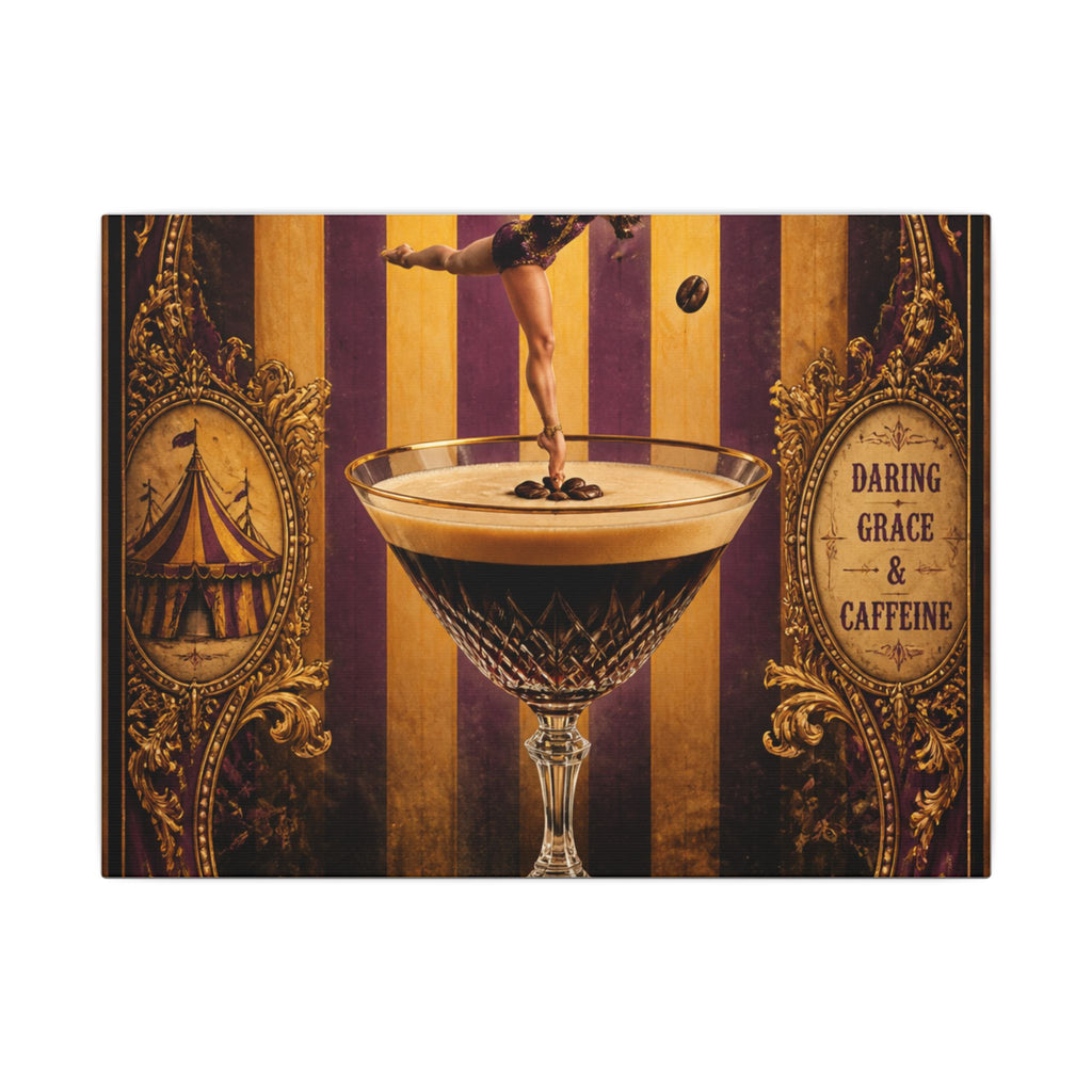 Espresso Martini Acrobat Wall Art Canvas 16×20 Baroque Home Office Decor Maximalist Print