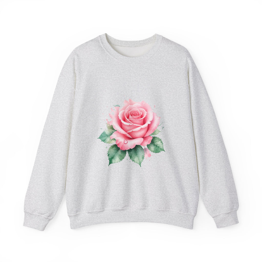 Matching Couple Sweatshirt - Rose & Thorn Matching Couple Comfort Colors Crew Watercolor Art His Hers Birthday Gift - Design A