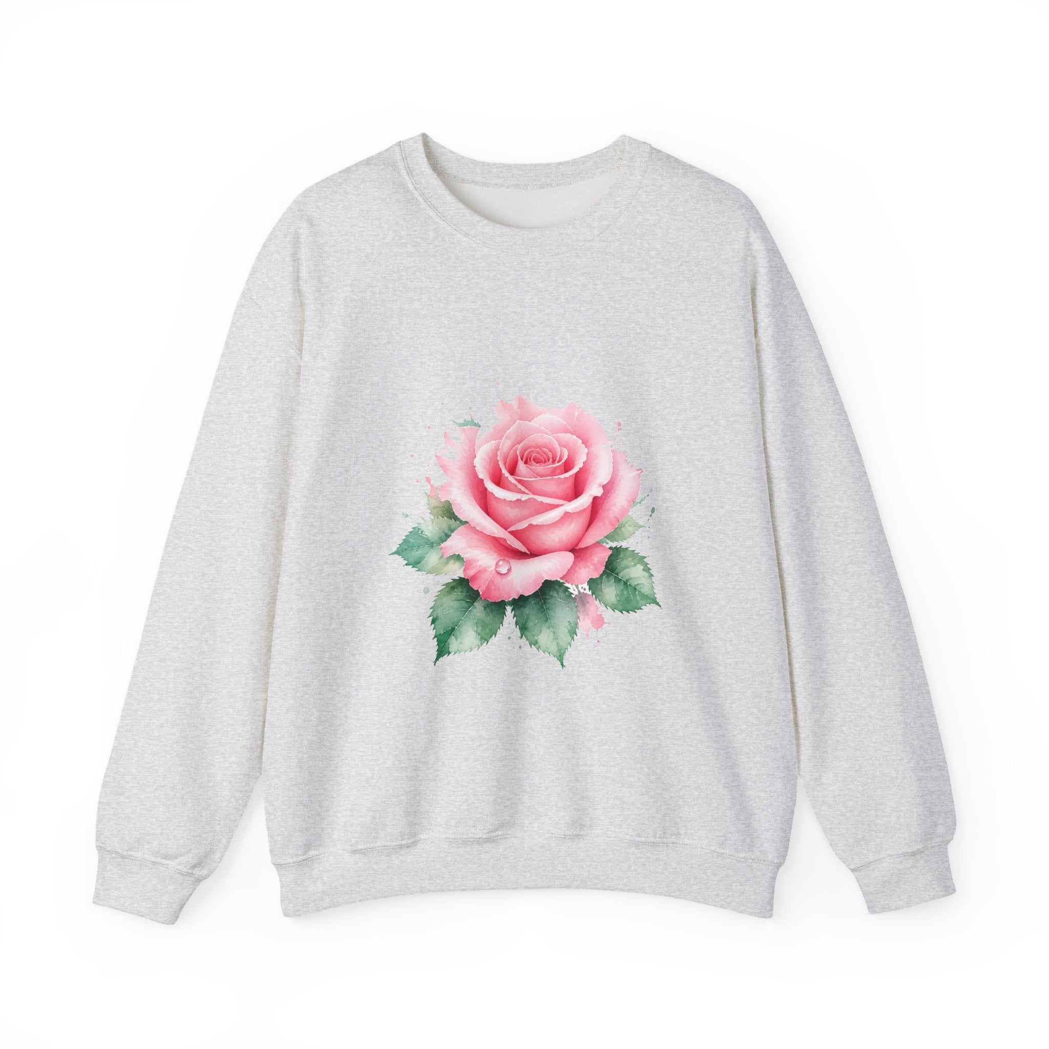 Matching Couple Sweatshirt - Rose & Thorn Matching Couple Comfort Colors Crew Watercolor Art His Hers Birthday Gift - Design A