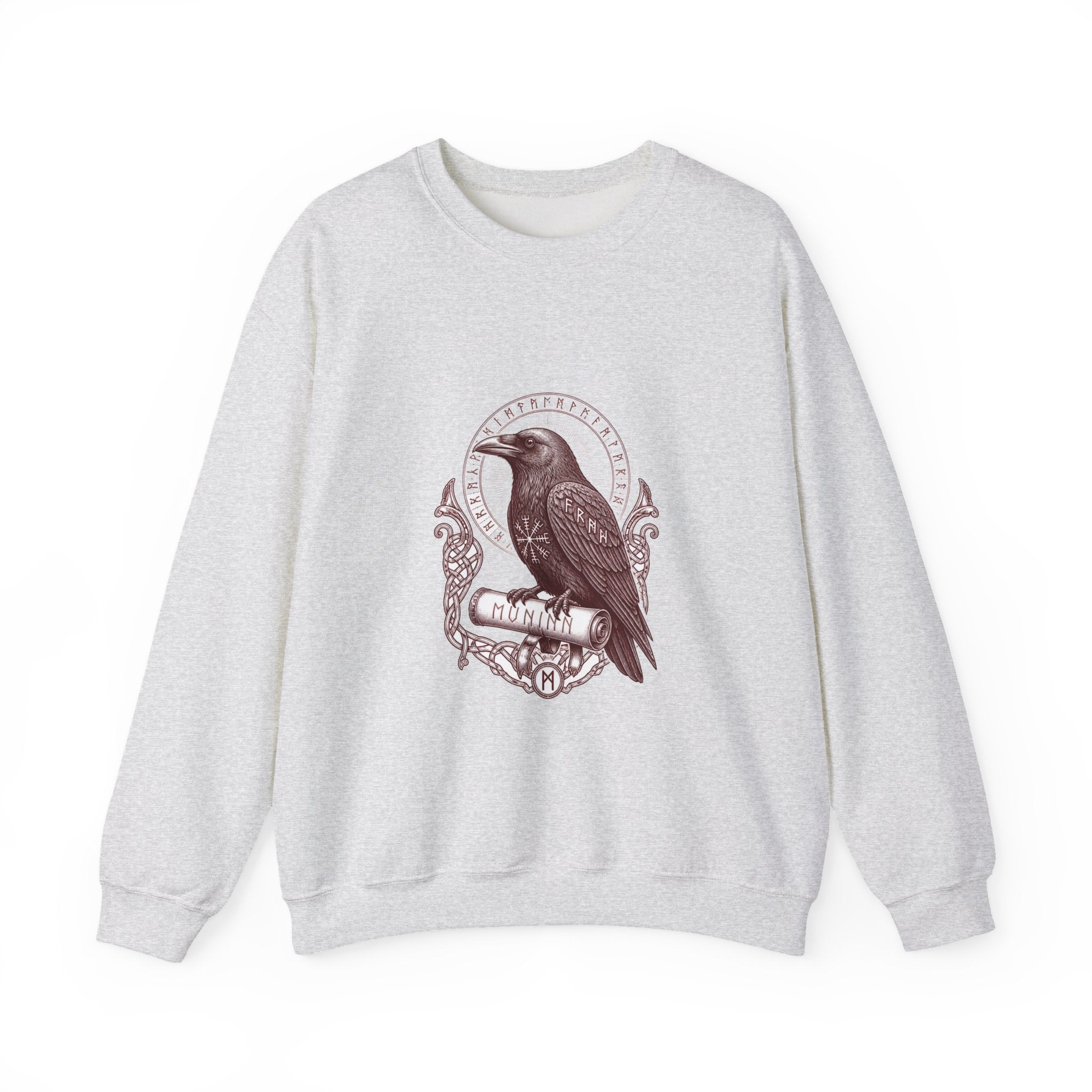 Matching Couple Sweatshirt - Huginn & Muninn Matching Couple Premium Fleece Sweatshirt Vintage Art His Hers Honeymoon Gift - Design B