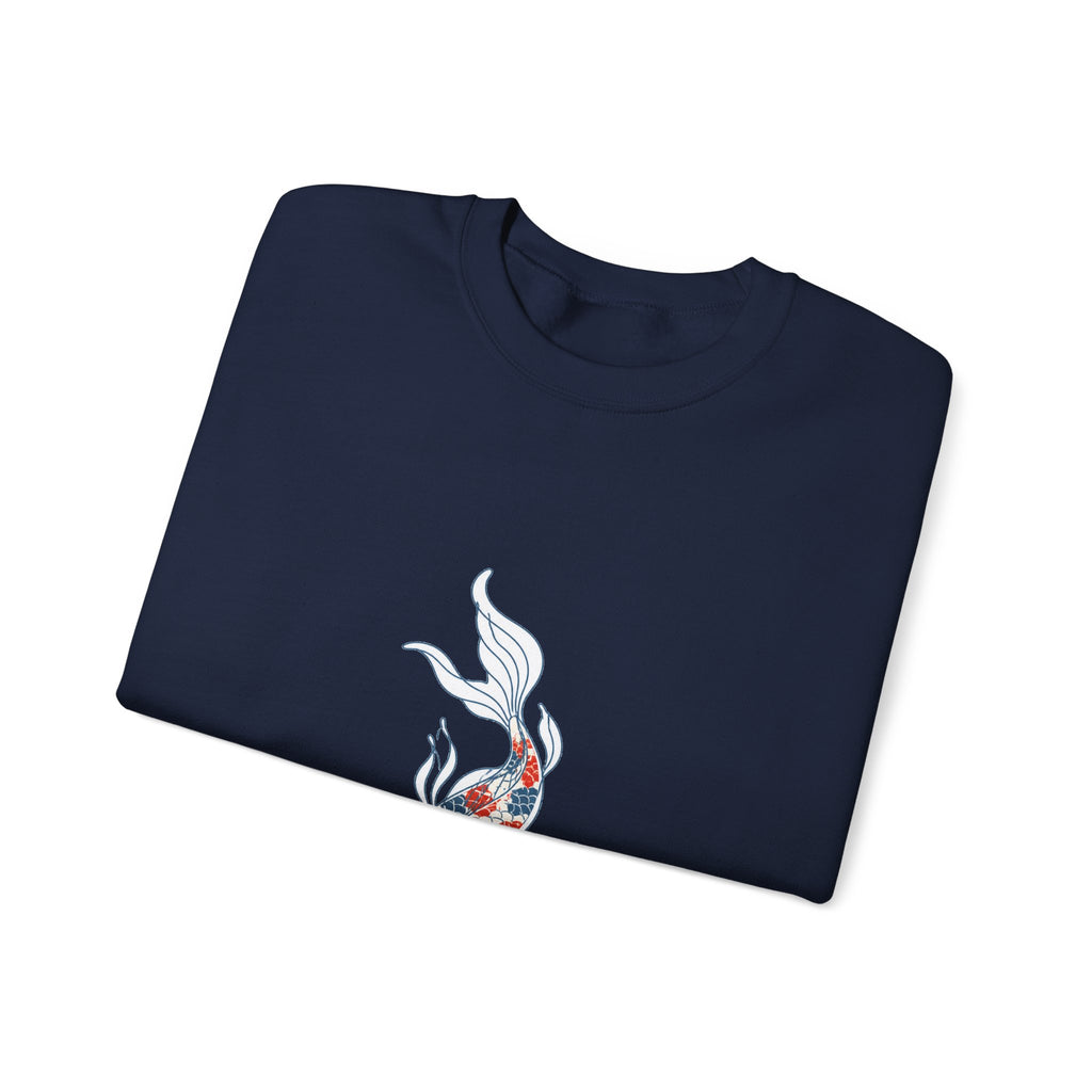 Matching Couple Sweatshirt - Koi Fish Yin Yang Matching Couple Crewneck Sweatshirt Minimalist Art His Hers Valentine Gift - Design B