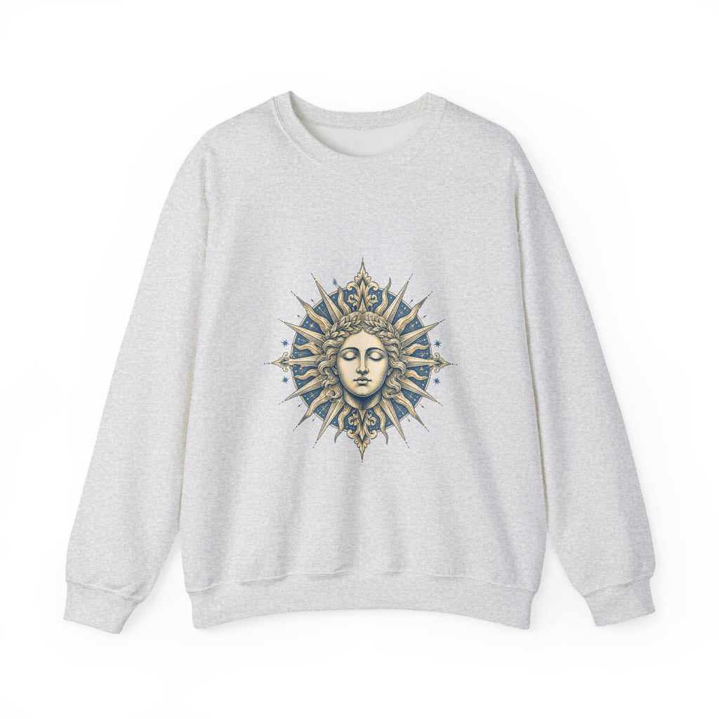 Matching Couple Sweatshirt - Helios & Selene Matching Couple Premium Fleece Sweatshirt Hand-Drawn Art His Hers Anniversary Gift - Design A