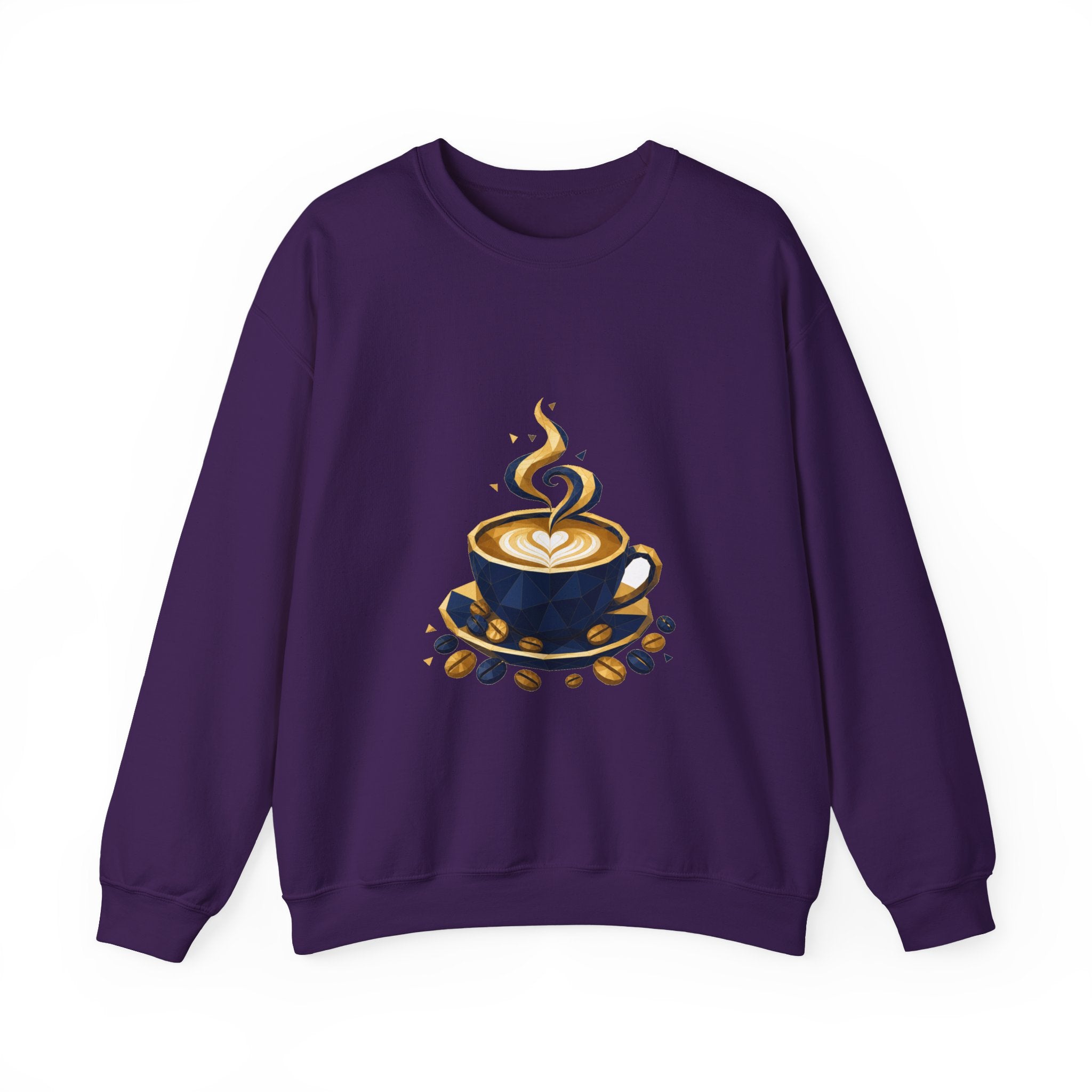 Matching Couple Sweatshirt - Coffee & Tea Matching Couple Comfort Colors Crew Geometric Art His Hers Love Gift - Design A
