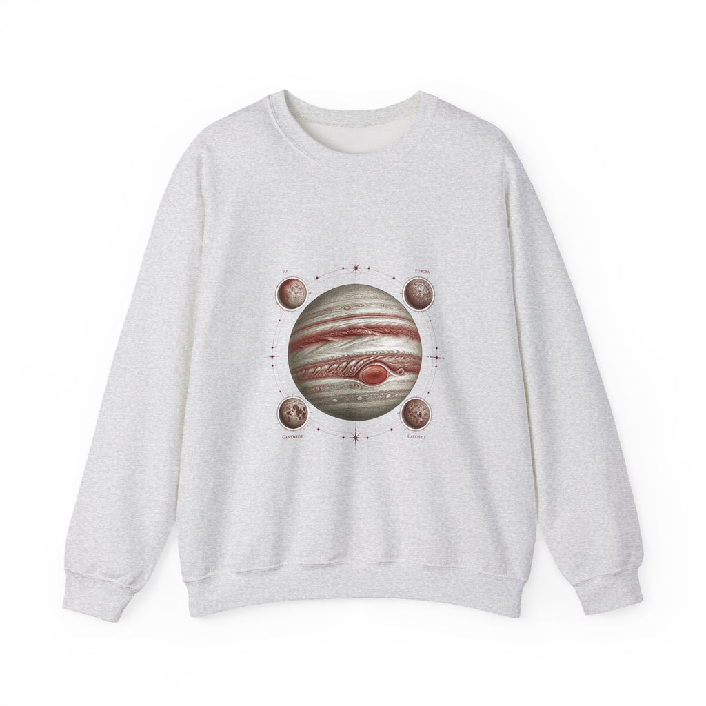 Matching Couple Sweatshirt - Saturn & Jupiter Matching Couple Crewneck Sweatshirt Vintage Art His Hers Wedding Gift - Design B