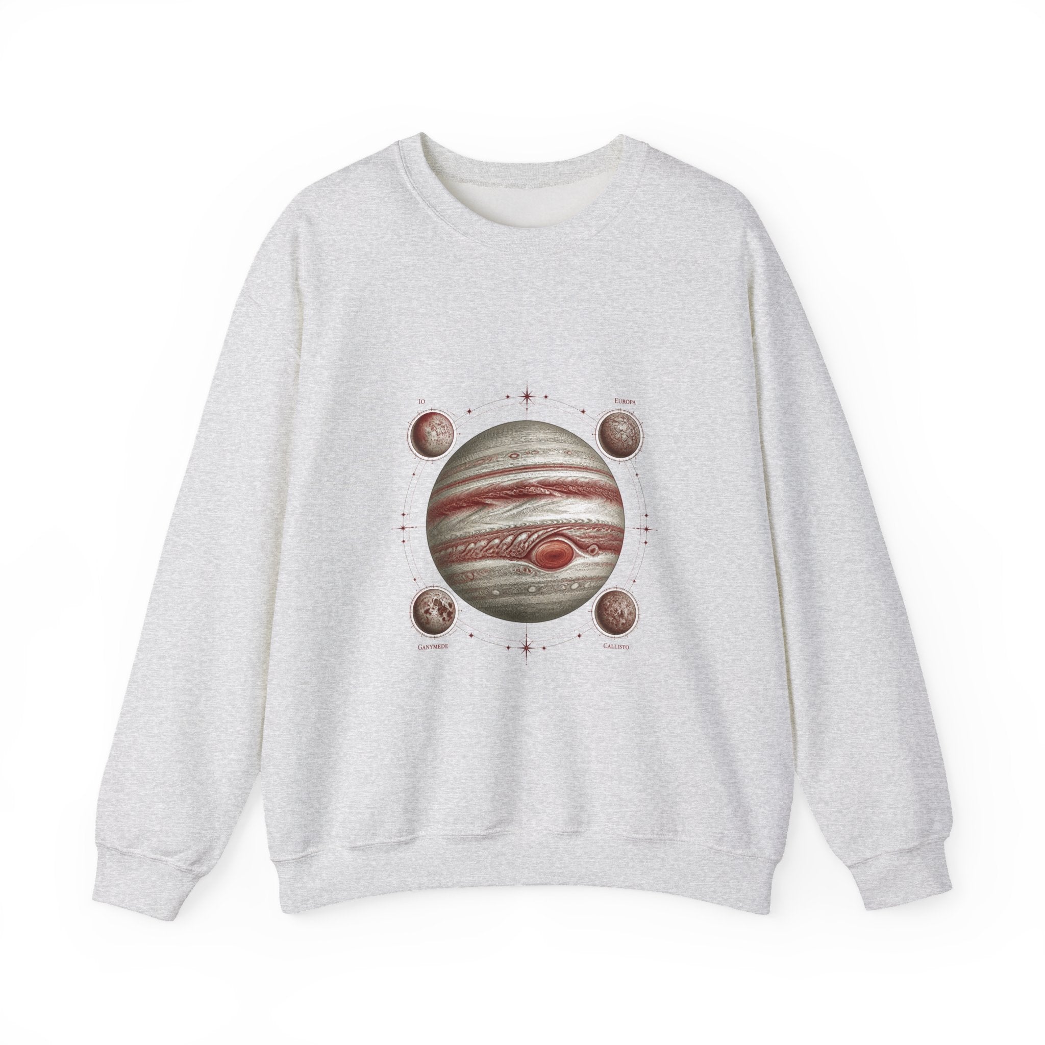 Matching Couple Sweatshirt - Saturn & Jupiter Matching Couple Crewneck Sweatshirt Vintage Art His Hers Wedding Gift - Design B