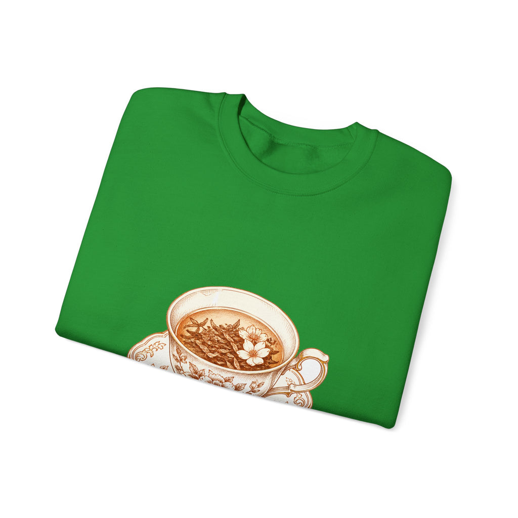 Matching Couple Sweatshirt - Coffee & Tea Matching Couple Crewneck Sweatshirt Hand-Drawn Art His Hers Best Friend Gift - Design B